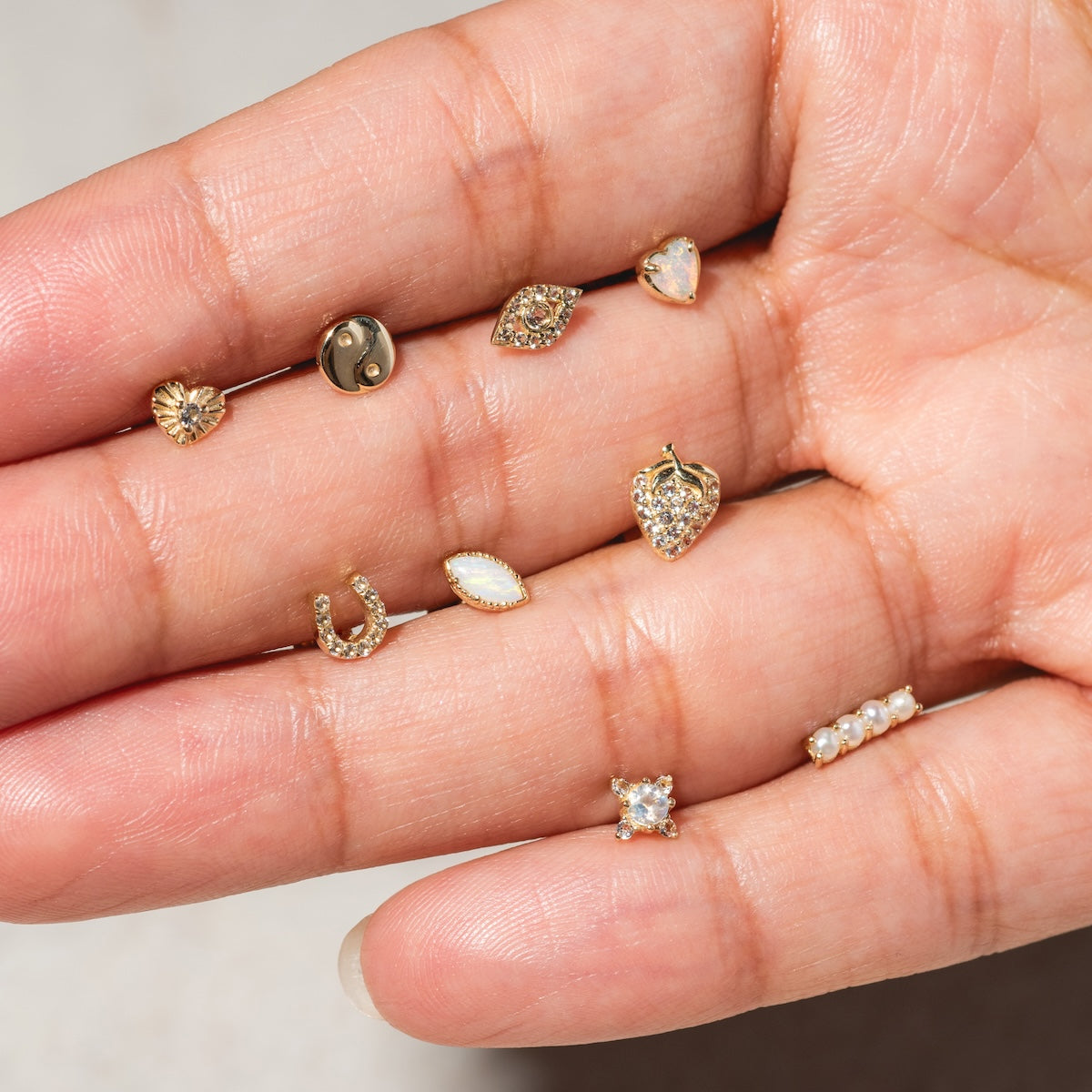 Solid Gold Flat Back Studs Earrings for Women - Hypoallergenic & Tarnish-Free - Perfect for Daily Wear, Parties & Gifts