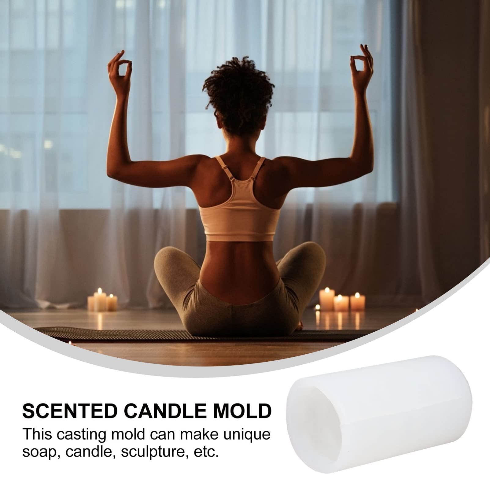Geometric Silicone Cylinder Candle Molds for DIY Epoxy Resin Casting - Perfect for Making Candles, Soaps, Flower Specimens & Craft Projects - Ideal for Home Decor, Wedding Centerpieces & DIY Gift Making