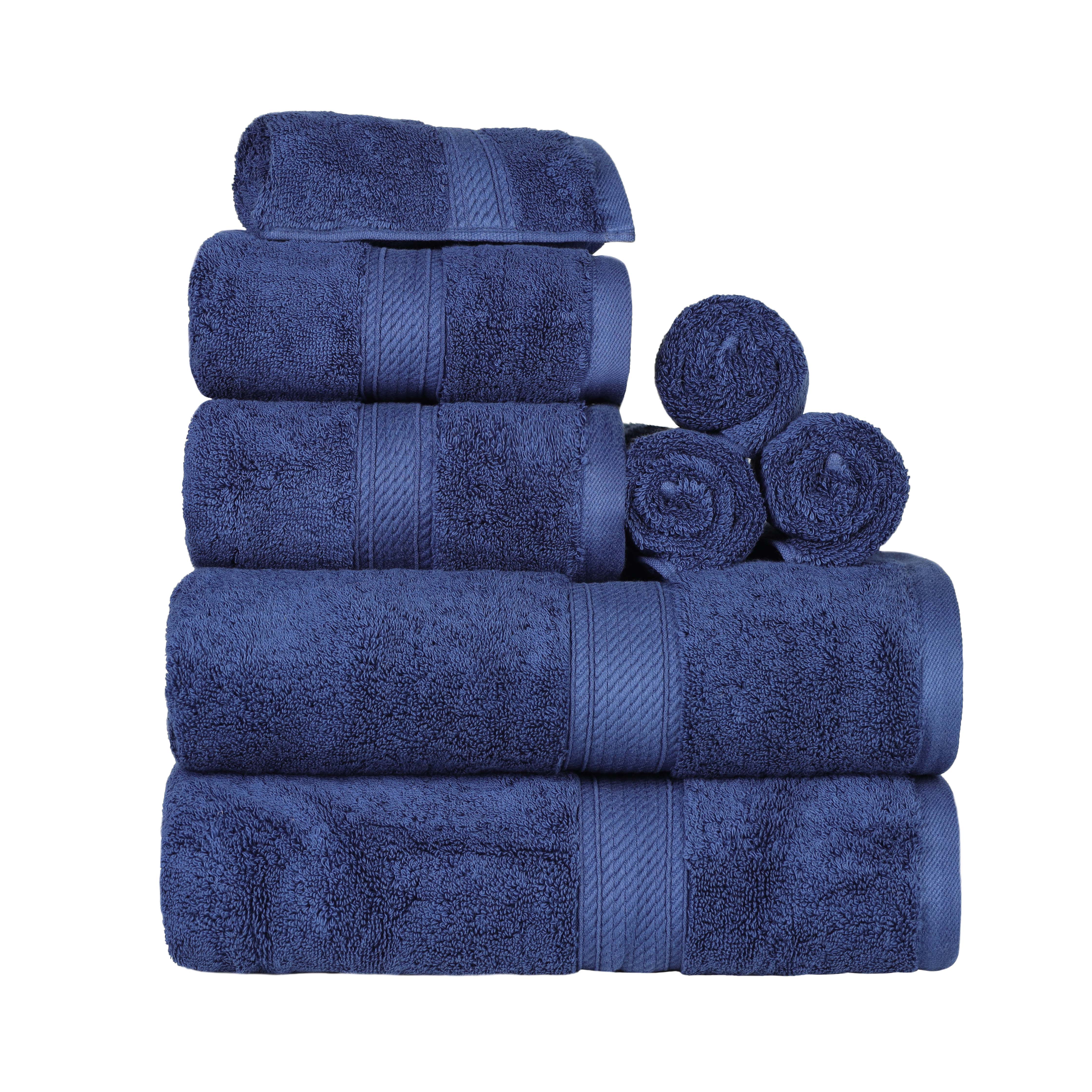 Premium 8-Piece Egyptian Cotton Towel Set - Ultra Soft, Heavyweight & Plush for Bath, Spa & Luxury Home Decor