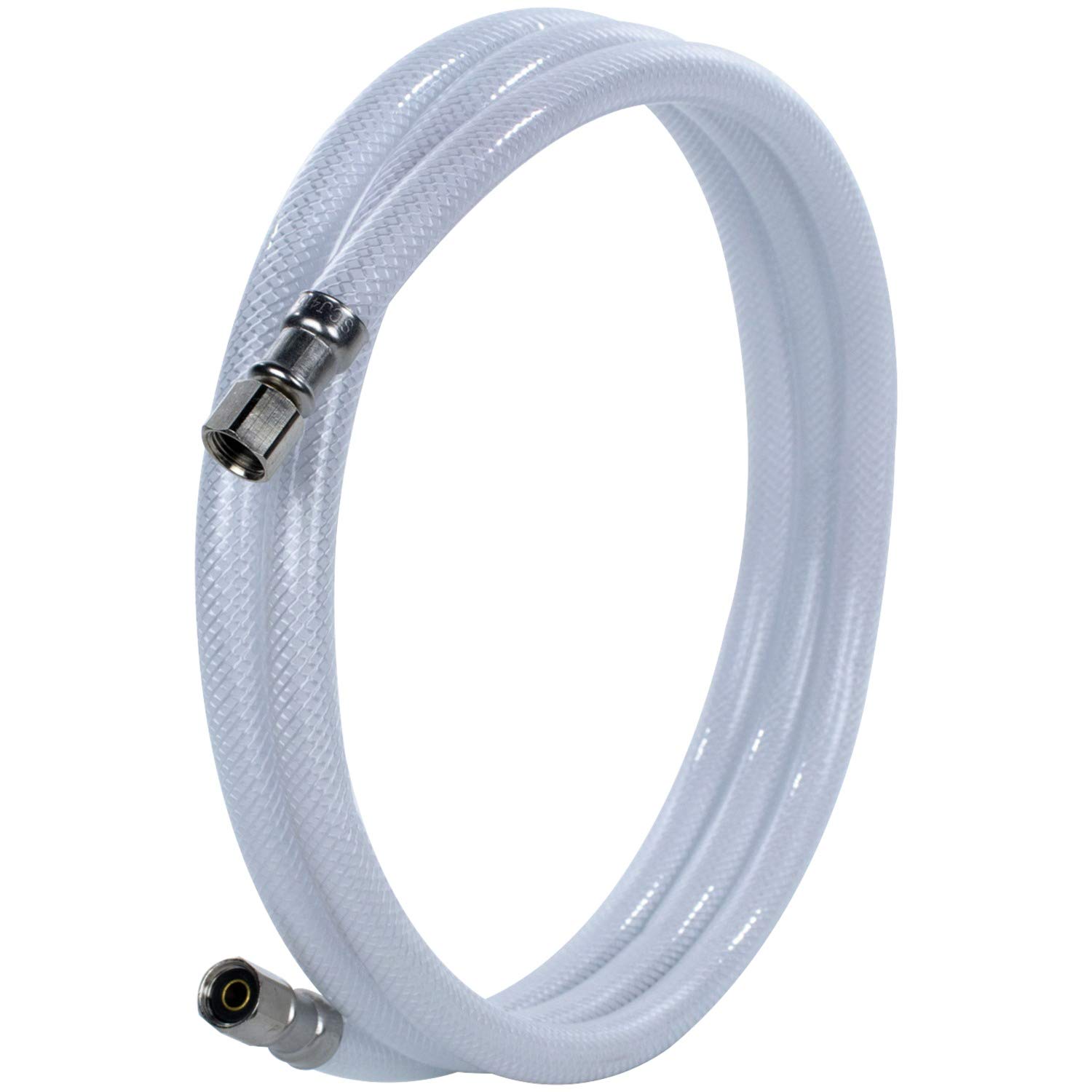 Certified Appliance Accessories 6ft Ice Maker Water Line - Polyester-Reinforced PVC, White - Perfect for Refrigerators, Freezers & Home Ice Machines