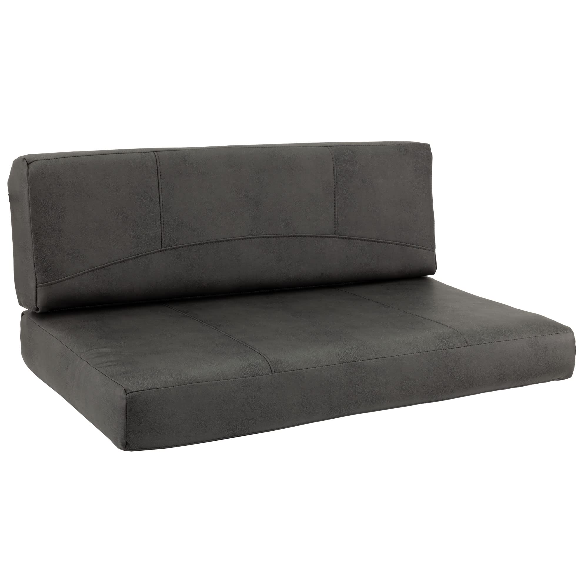 RecPro RV Dinette Booth Cushions with Memory Foam - Comfortable Camper Trailer Bed Replacement (Gunmetal, 42