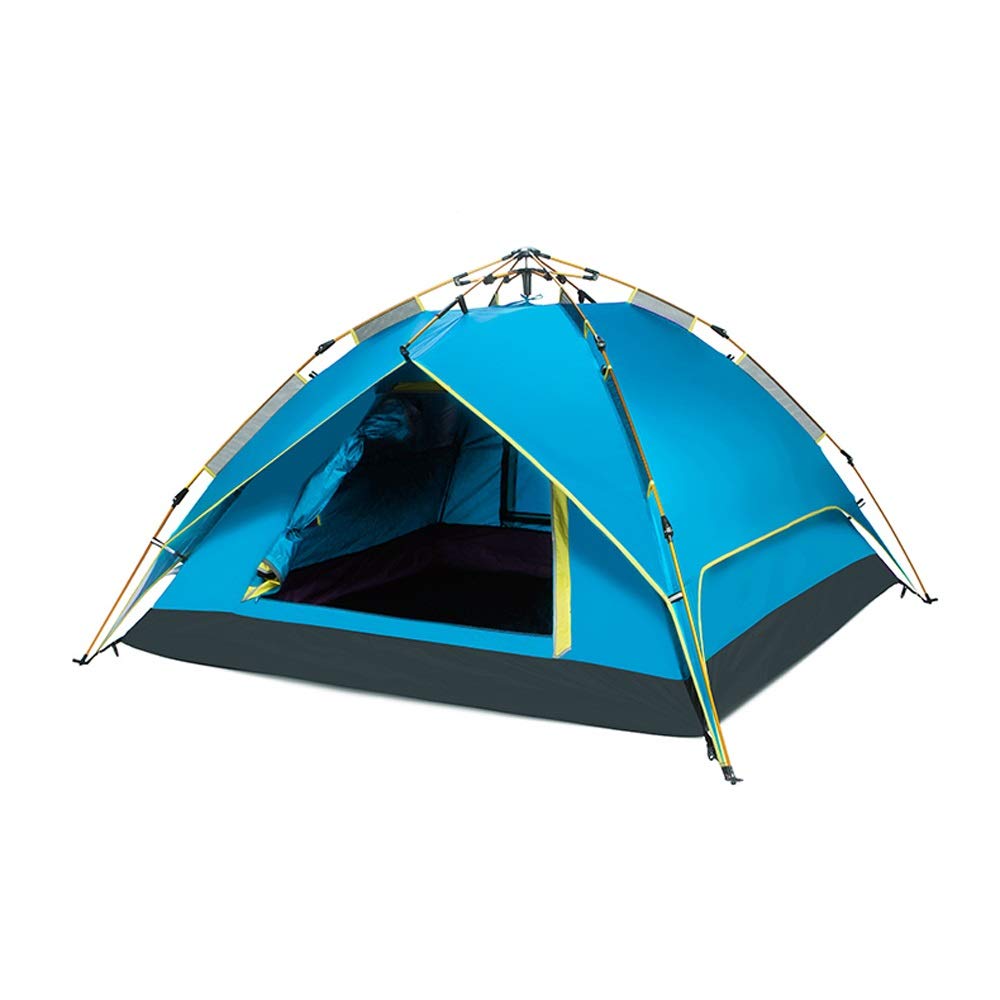 Automatic Camping Tent for 3-4 People - Waterproof Double Layer Outdoor Tent with Rainfly - Perfect for Family Camping, Hiking & Backpacking Adventures