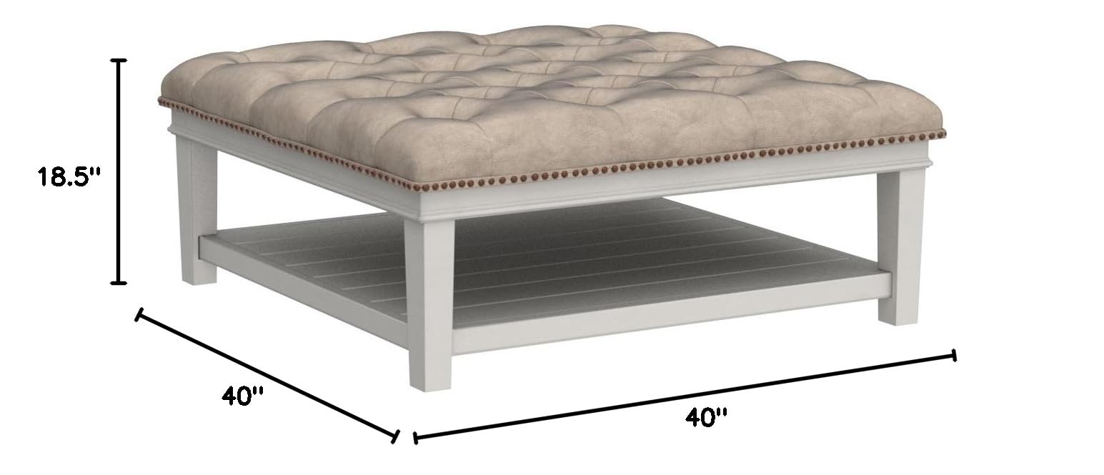 Ashley Kanwyn French Country Ottoman Coffee Table - Whitewash for Living Room Decor