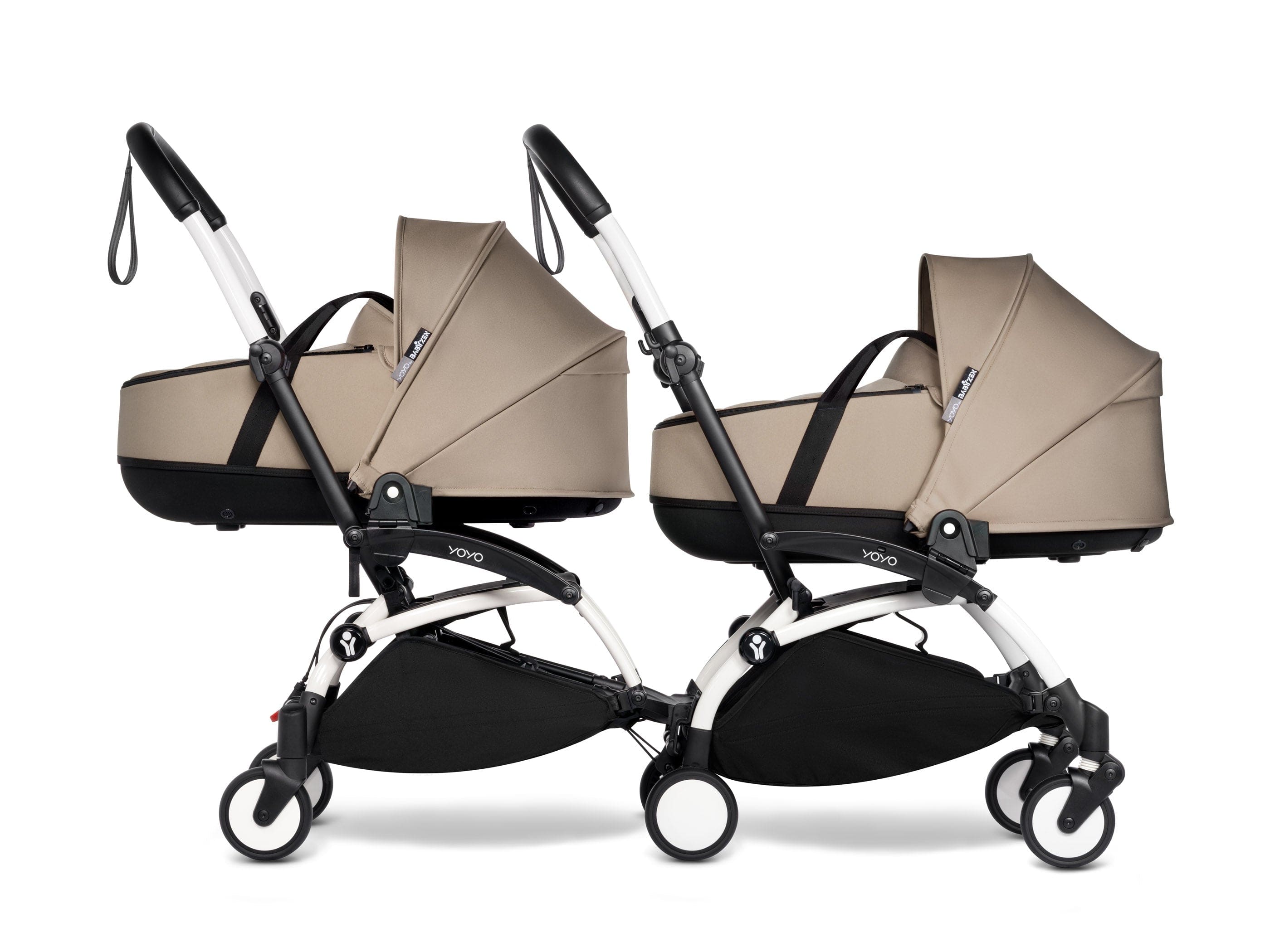 Stokke YOYO 3 Double Stroller with Bassinet - Lightweight Compact Travel Stroller for Twins - Perfect for Air Travel, City Walks & Outdoor Adventures