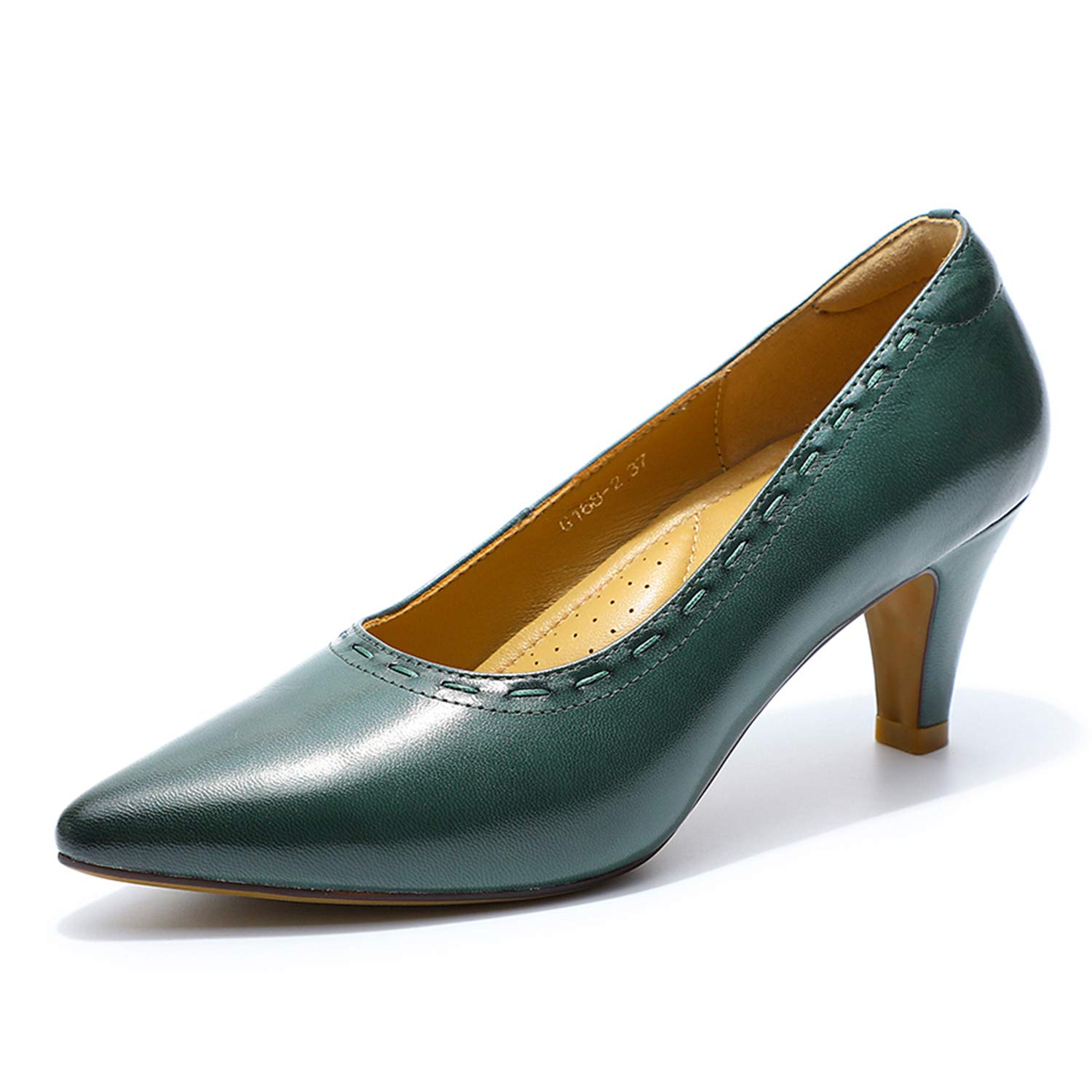 Mona Flying Women's Leather Pointed Toe Dress Pumps - Comfortable High Heel Office Work Shoes for Ladies | Perfect for Business, Formal Events & Professional Workwear