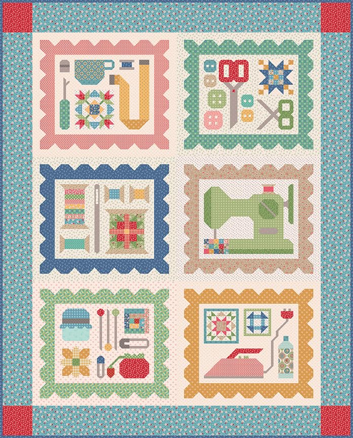 Lori Holt Bee in My Bonnet Mercantile 6 Quilt Seeds Bundle - Riley Blake Fabric Collection with Inspiring Quilt Patterns for DIY Patchwork & Home Decor | Perfect for Quilting Projects, Baby Blankets, and Farmhouse Style Decorations