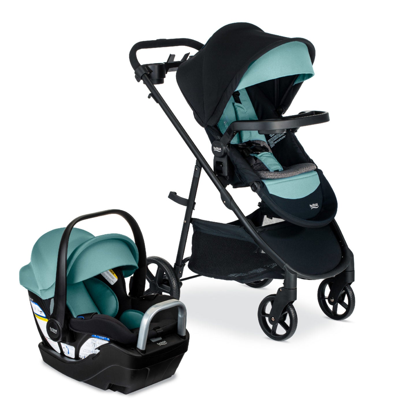 Britax Willow Brook S+ Travel System - Lightweight Stroller & Infant Car Seat Combo for Safe & Comfortable Baby Travel - Perfect for Shopping, Park Visits & Family Outings