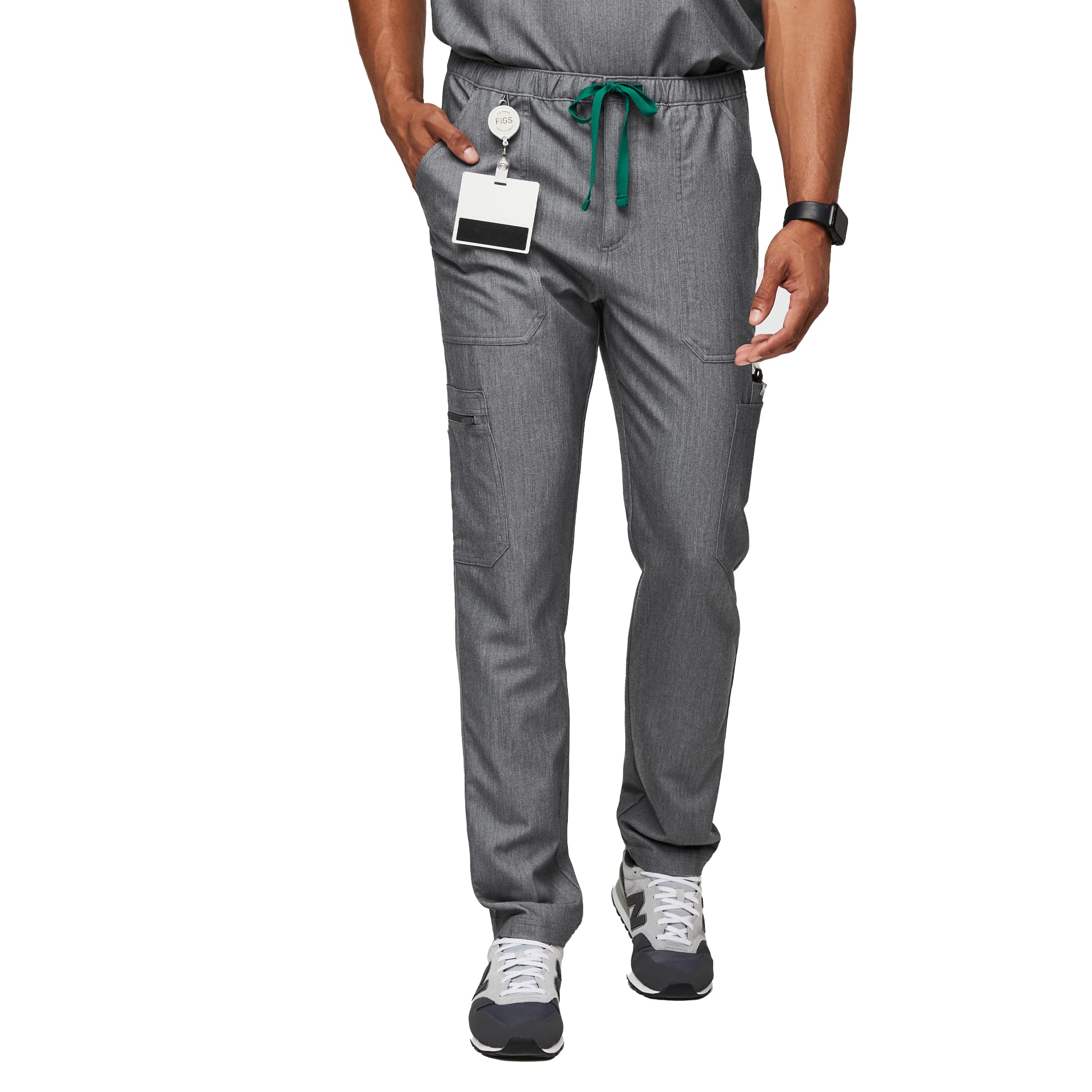 FIGS Cairo Cargo Scrub Pants for Men - Classic Straight Leg Medical Scrubs with 9 Pockets | 4-Way Stretch & Anti-Wrinkle Fabric | Comfortable Workwear for Doctors, Nurses & Healthcare Professionals | Perfect for Hospital Shifts & Clinical Duties