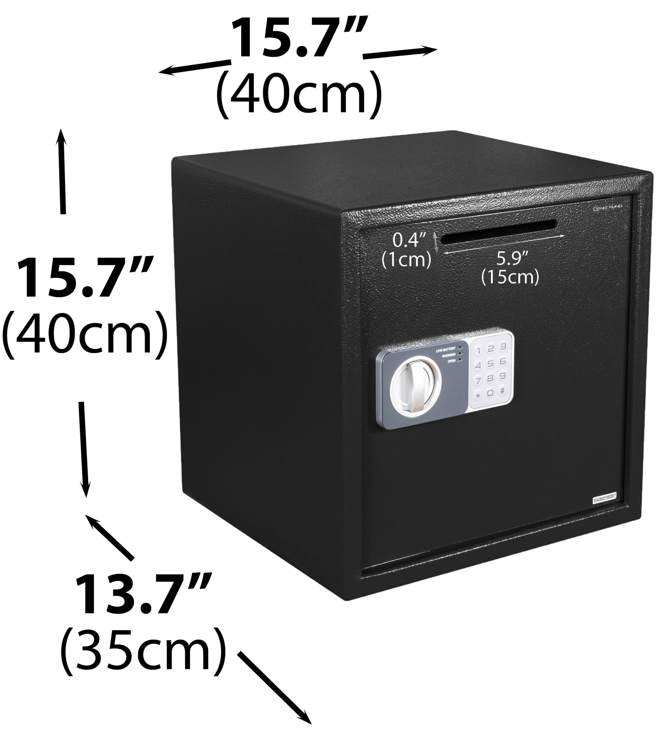 Genie Hand Time Lock Safe with Weekly/Daily Timer - B-Class Security Lock & Anti-Bounce Technology - Perfect for Home, Office, and Retail Cash Management