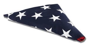 3 ft x 5 ft Pre-Folded American Flag - 100% Cotton US Flag for Display Cases & Frames - Perfect for Home Decor, Memorials & Patriotic Events