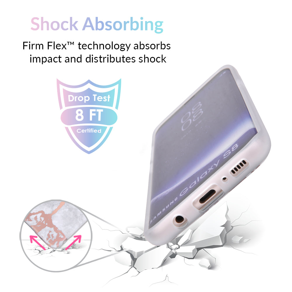 Elegant White Marble with Rose Gold Chrome Samsung Galaxy Phone Case - Perfect for Everyday Protection & Style Enhancement