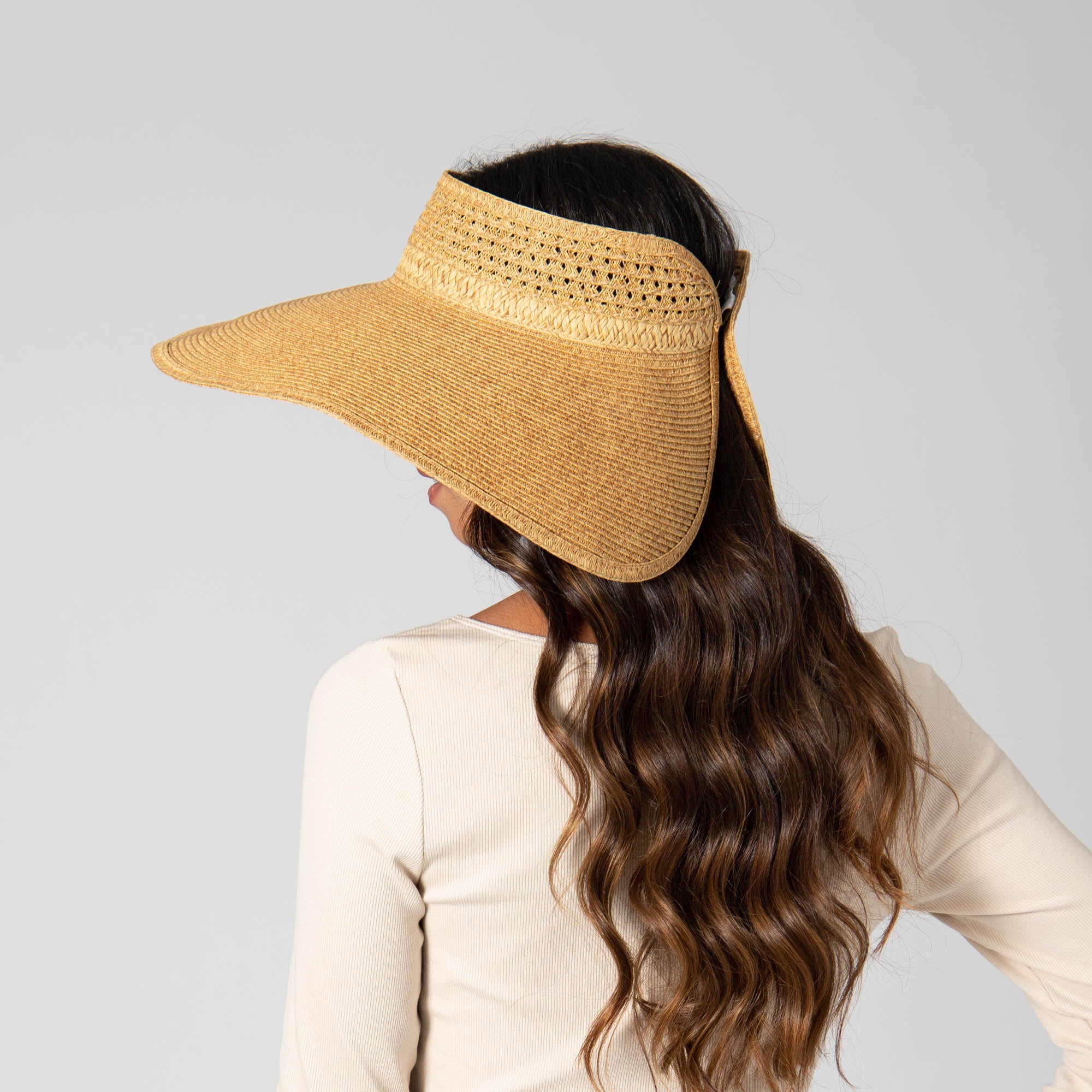Everyday Full Coverage Wide Brim Roll Up Visor Hat - Sun Protection for Women, Men - Perfect for Beach, Golf, Hiking & Outdoor Activities