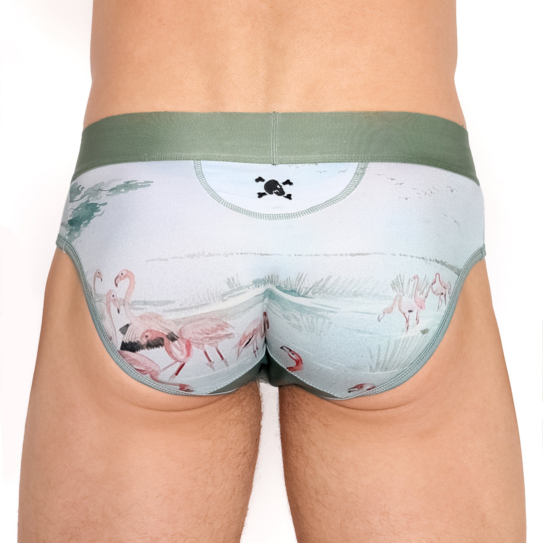 Flamingo Print Men's Swim Briefs - Quick Dry Comfortable Beach Shorts for Swimming, Surfing & Vacation | Trendy Summer Swimwear for Pool, Gym & Outdoor Activities