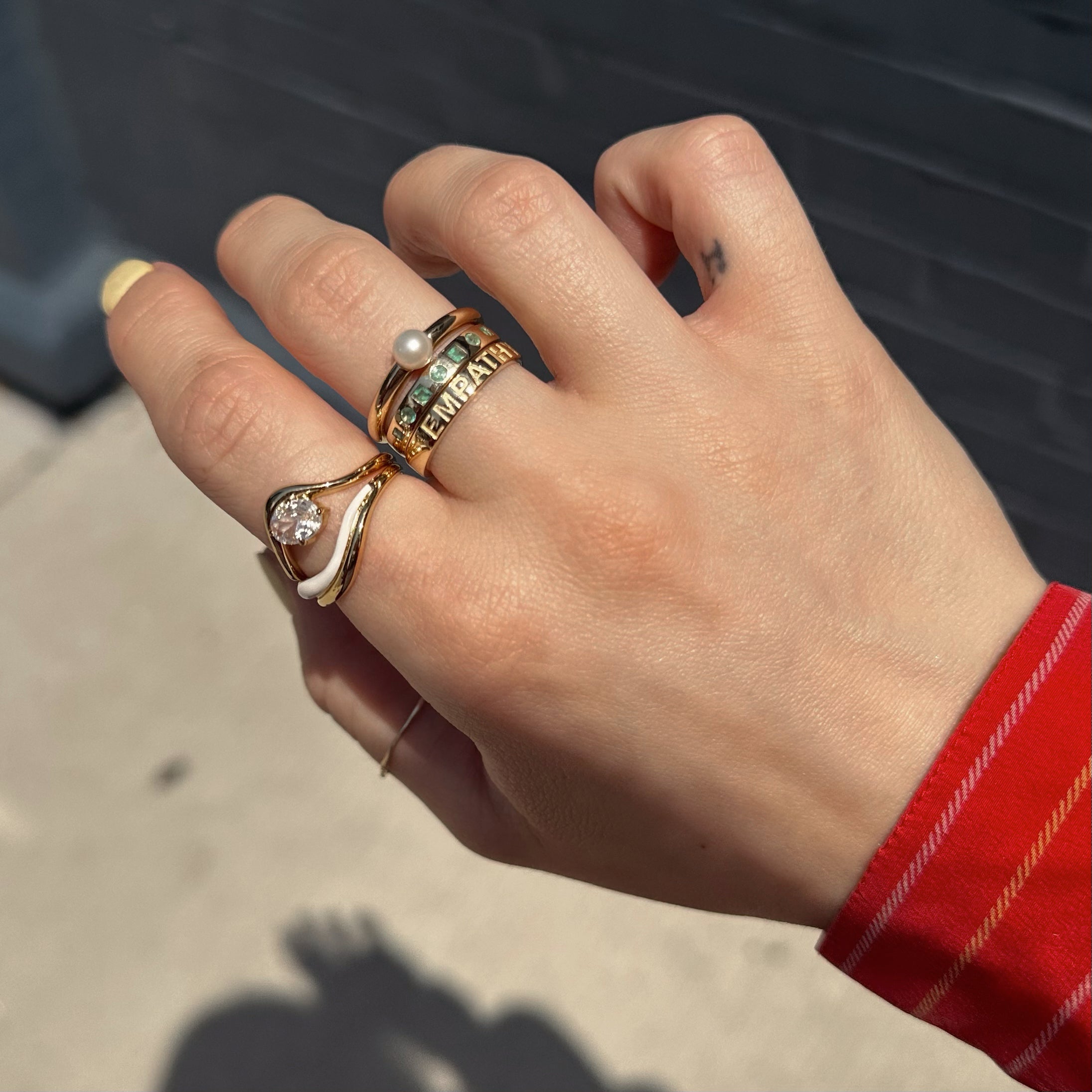 Floating Gem Ring - Elegant Adjustable Stackable Jewelry for Women | Perfect for Weddings, Parties & Everyday Wear