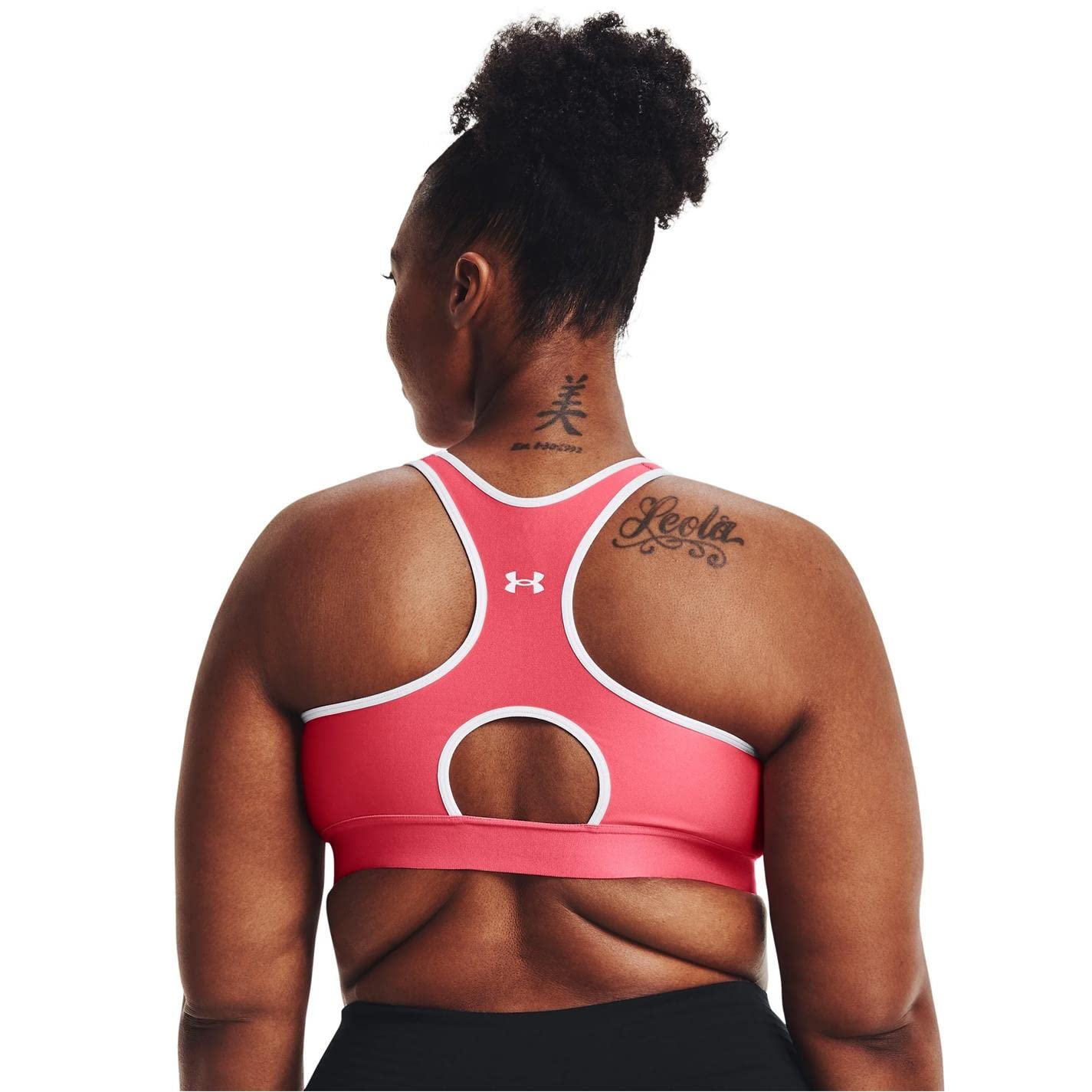 Under Armour Women's Mid Keyhole Sports Bra - Breathable Workout Top for Running, Yoga & Gym - High Support Athletic Bra for Active Women