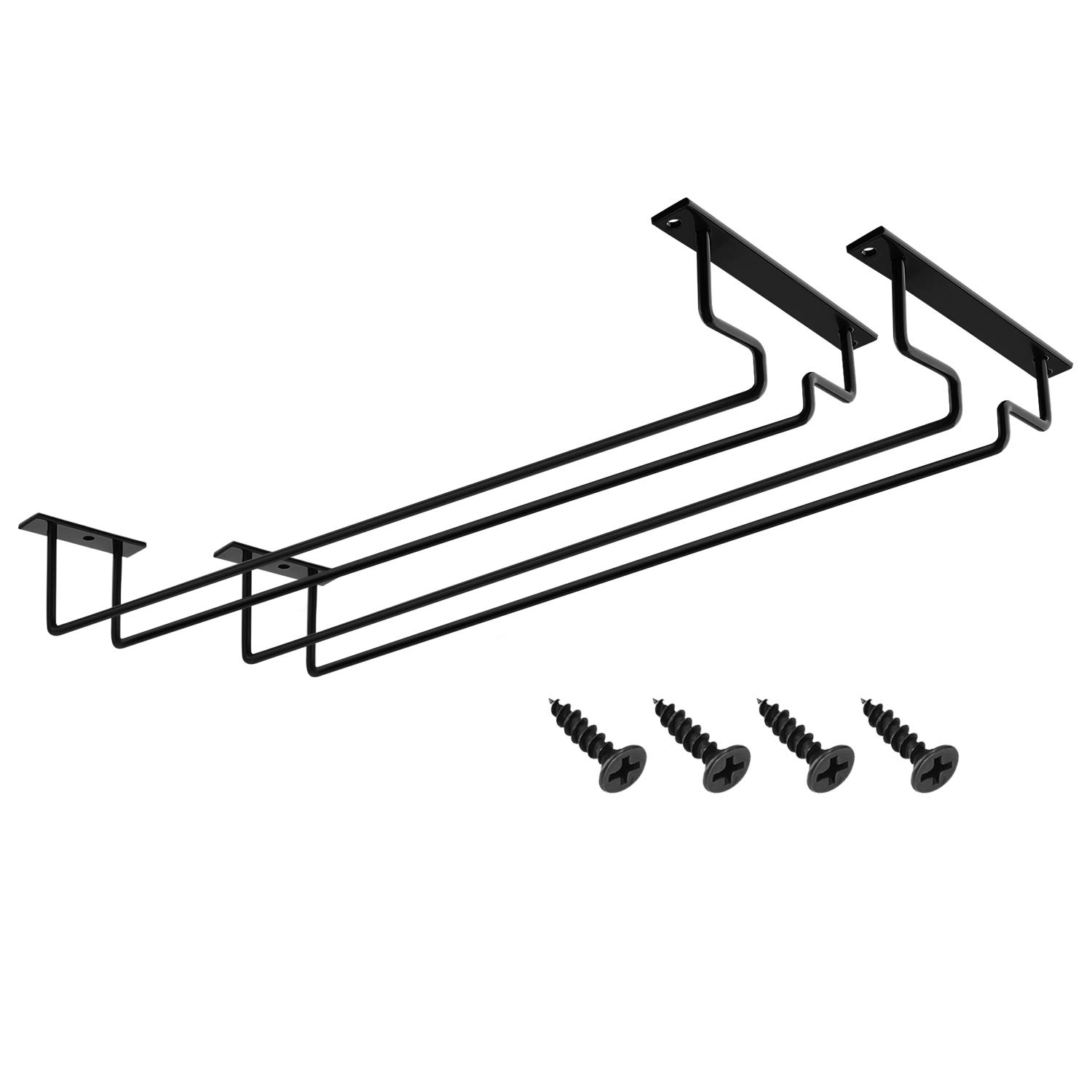 MOCOUM 2 Pack Under Cabinet Stemware Rack - 15.6