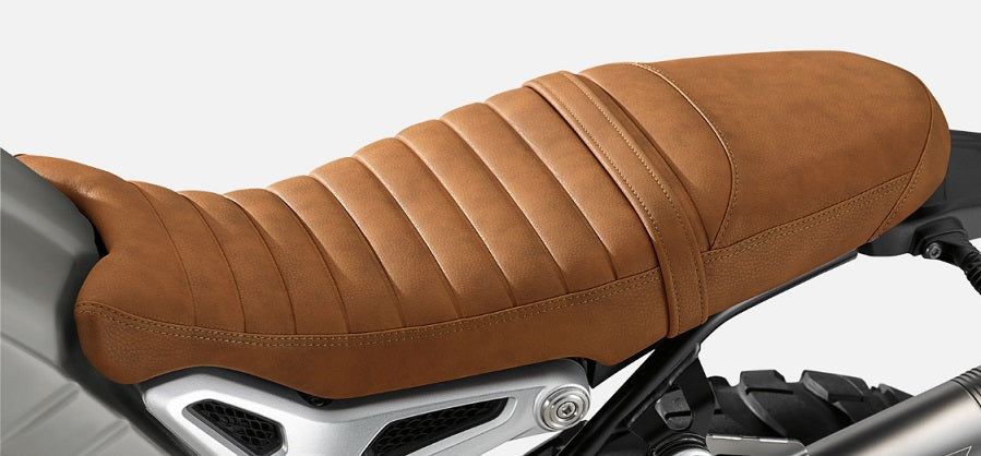 BMW RnineT Scrambler Motorcycle Seat - Genuine Leather Comfort Seat for BMW R nineT Scrambler - Perfect for Long Rides & Urban Commuting