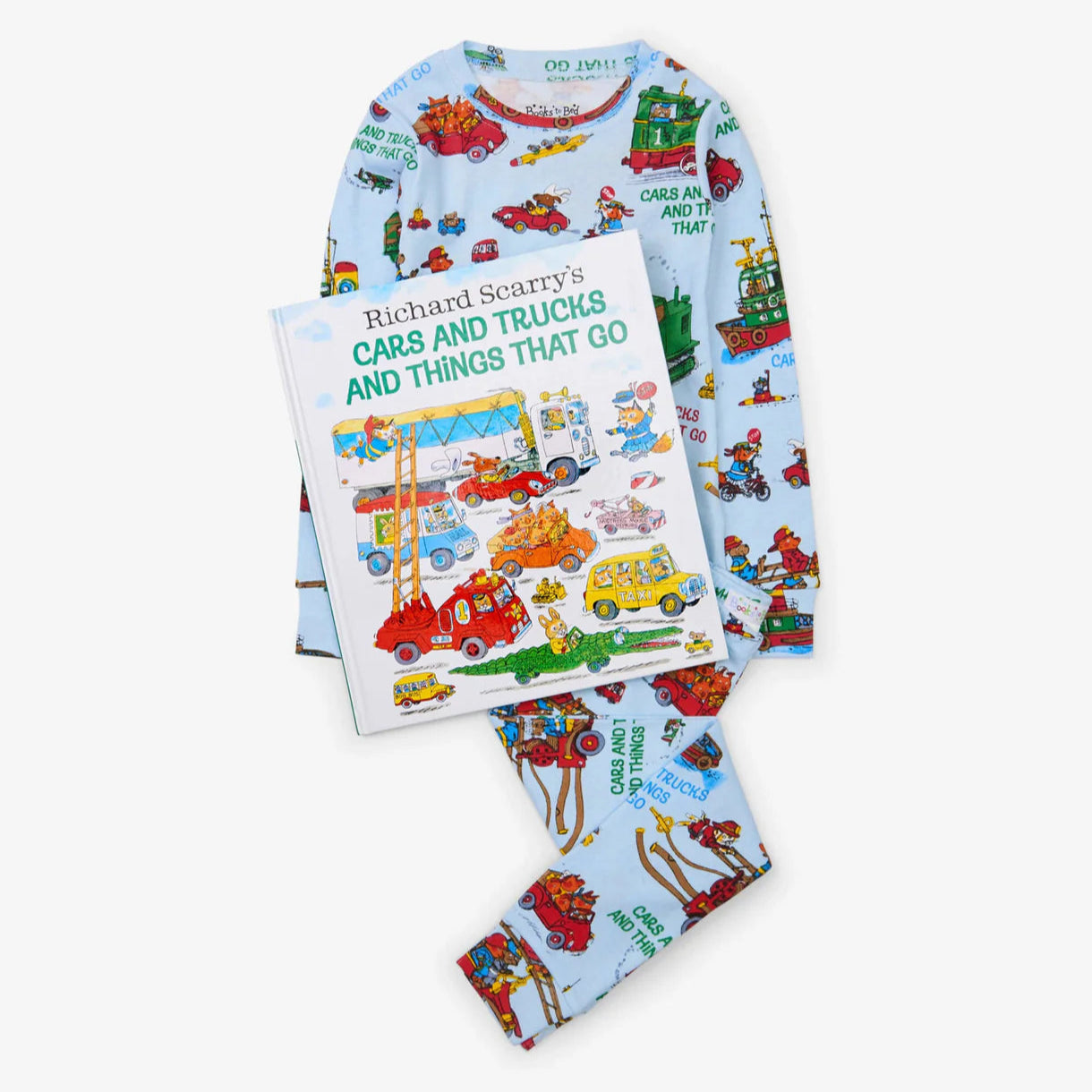 Books To Bed Cars and Trucks and Things That Go Book and Pajama Set - Kids' Bedtime Storybook with Matching PJs for Toddlers | Perfect for Cozy Reading Time and Gift Giving