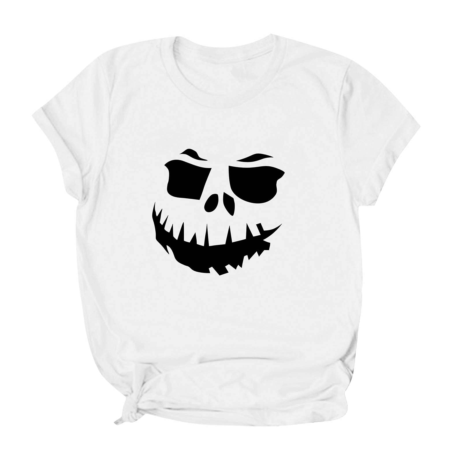 Women's Halloween Graphic T-Shirt - Cute Short Sleeve Loose Fit Tee for Summer | Costume Party, Trick or Treat, Spooky Season Outfits