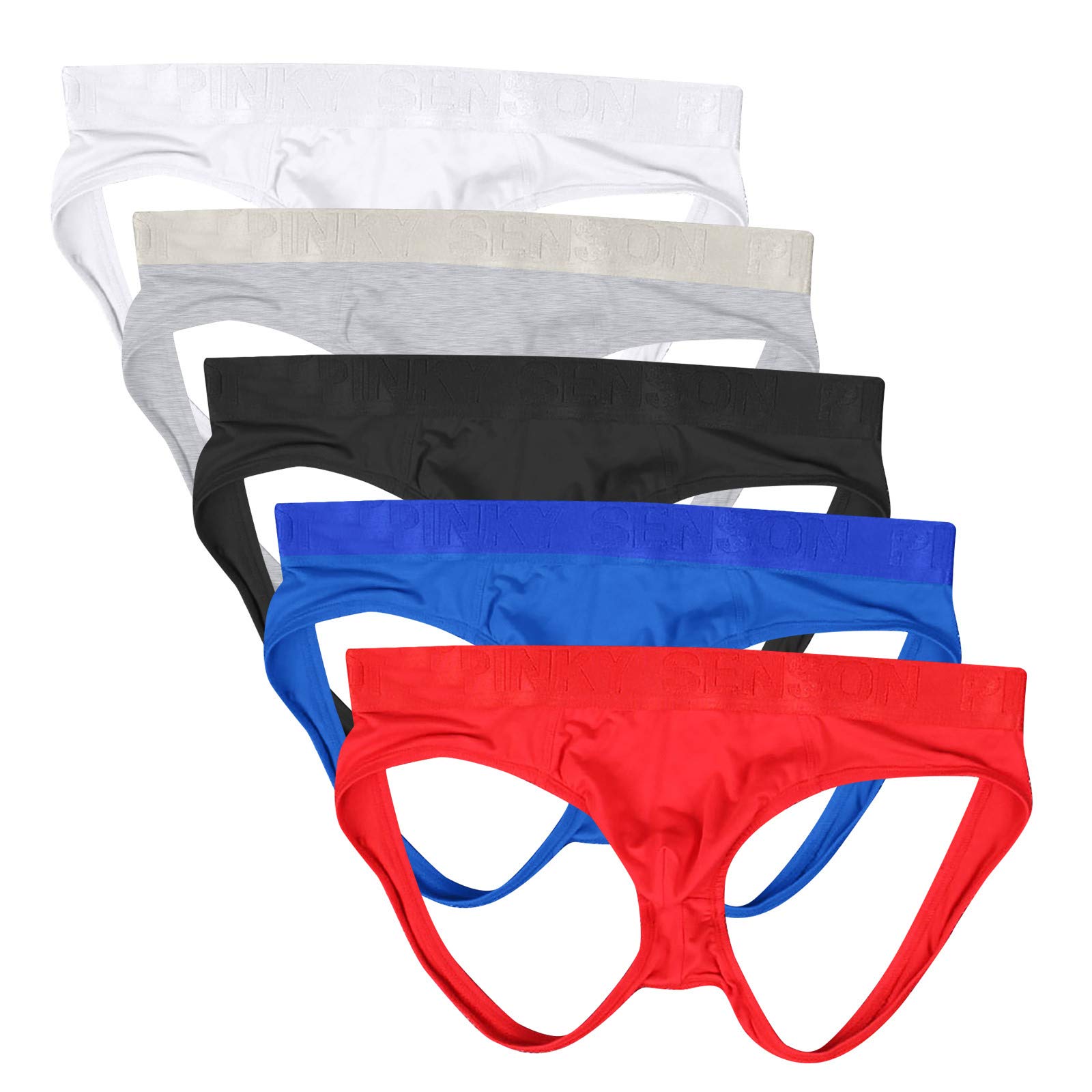 5-Pack Men's Low Waist Sexy Briefs - Breathable Sports Underwear for Gym, Running & Daily Wear - Solid Color Comfortable Boxer Shorts for Men