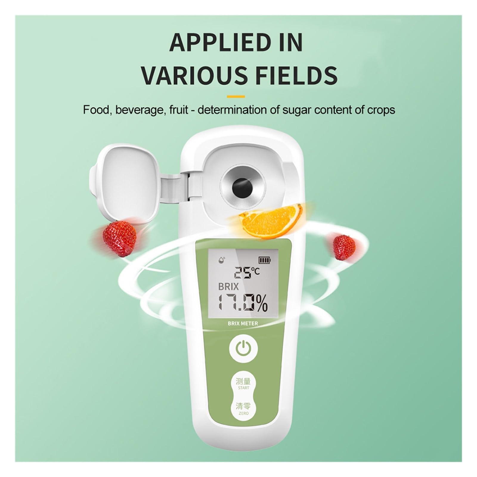 Digital Brix Refractometer 0-35% - Sugar Content Tester for Fruits, Wine, Beer & Alcohol - High Precision Brix Meter for Measuring Sugar Concentration - Perfect for Home Brewing, Winemaking & Food Processing