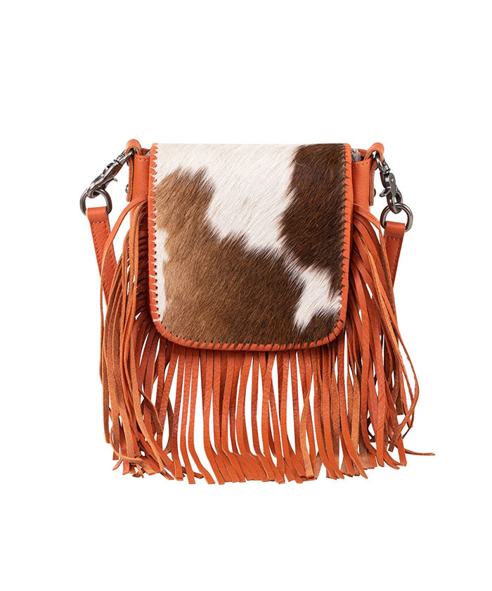 Montana West Genuine Leather Fringe Crossbody Bag with Hair-On Hide - Stylish Boho Purse for Women, Perfect for Music Festivals & Casual Outings