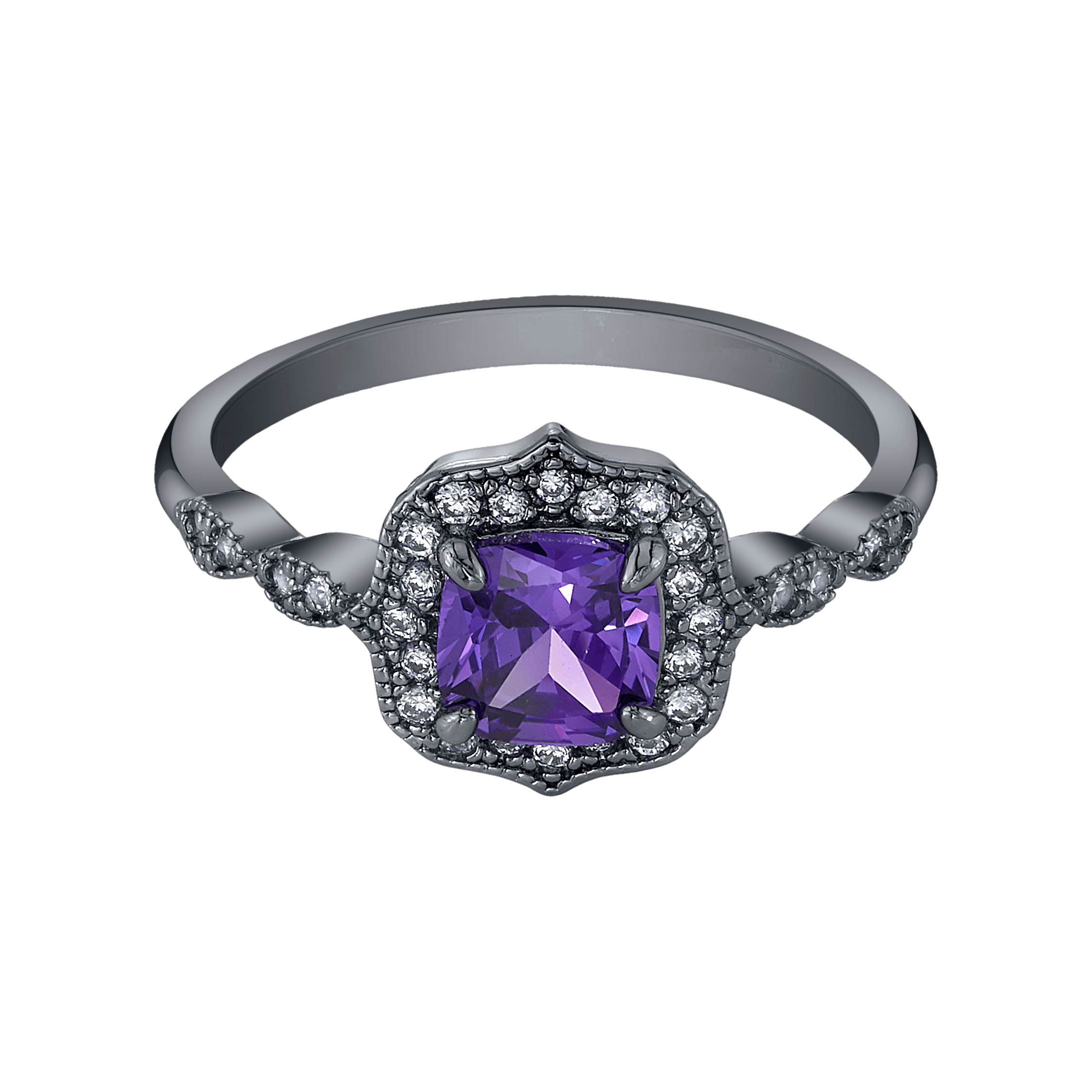 Elegant Purple Dusk Ring for Women - Vintage Amethyst Stone Jewelry - Perfect for Evening Parties, Date Nights & Special Occasions