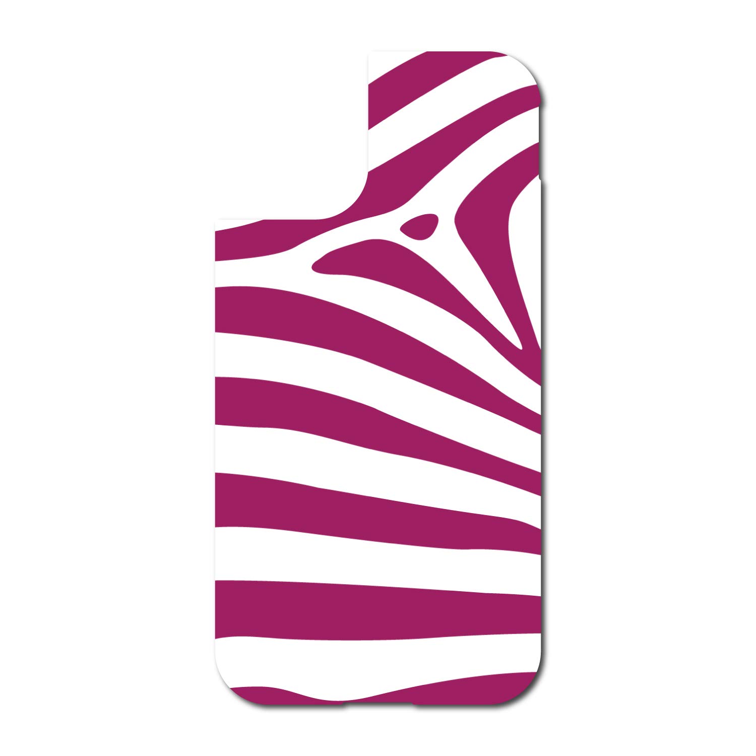 DistinctInk Custom Skin Decal for iPhone 11 (6.1 Inch) - Fuchsia White Zebra Stripe Design | Compatible with OtterBox Defender Case | Perfect for Personalization and Protection