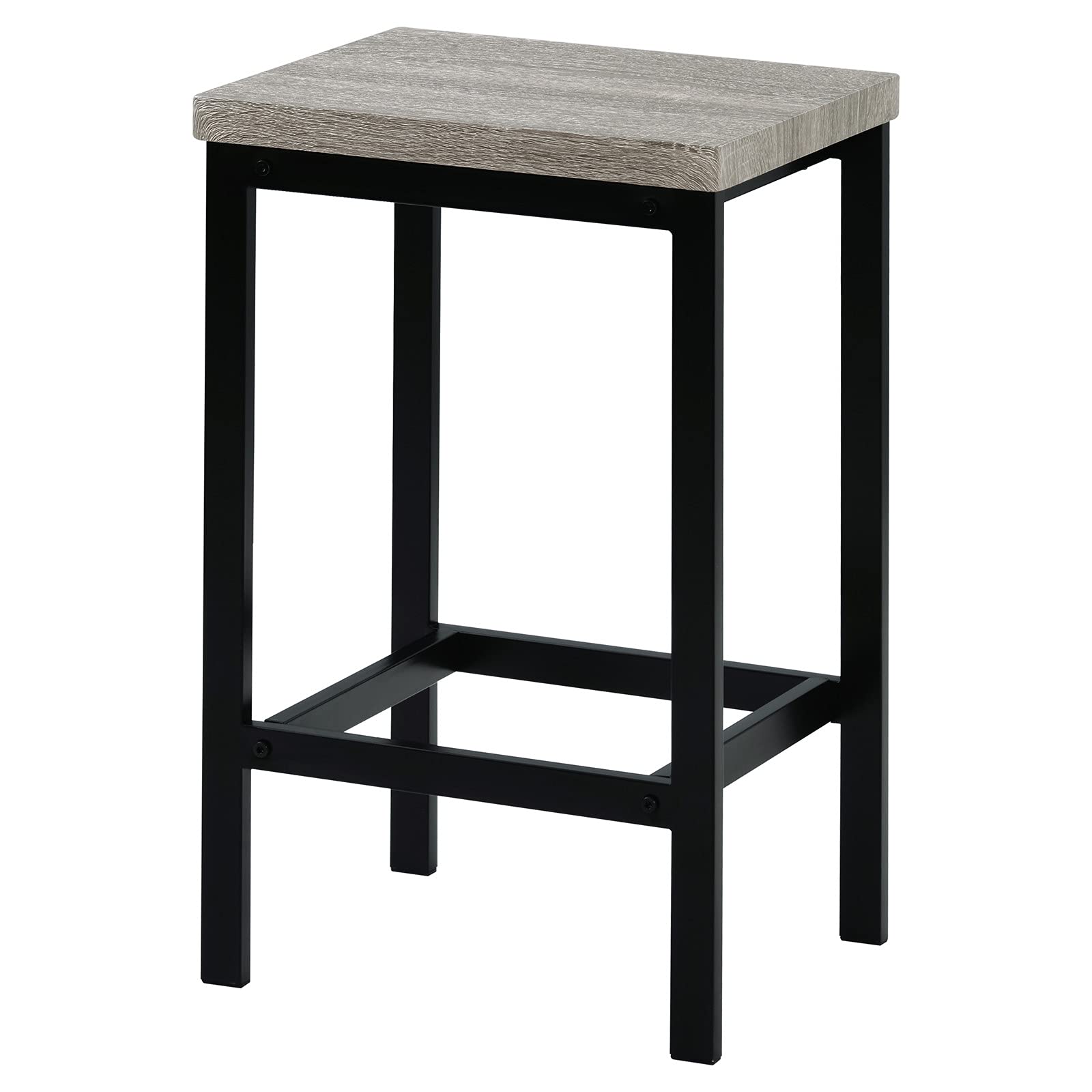 Modern 4-Piece Counter Height Pub Table Set with 3 Stools - Gray Kitchen & Dining Room Furniture for Small Spaces, Breakfast Nooks & Bar Areas