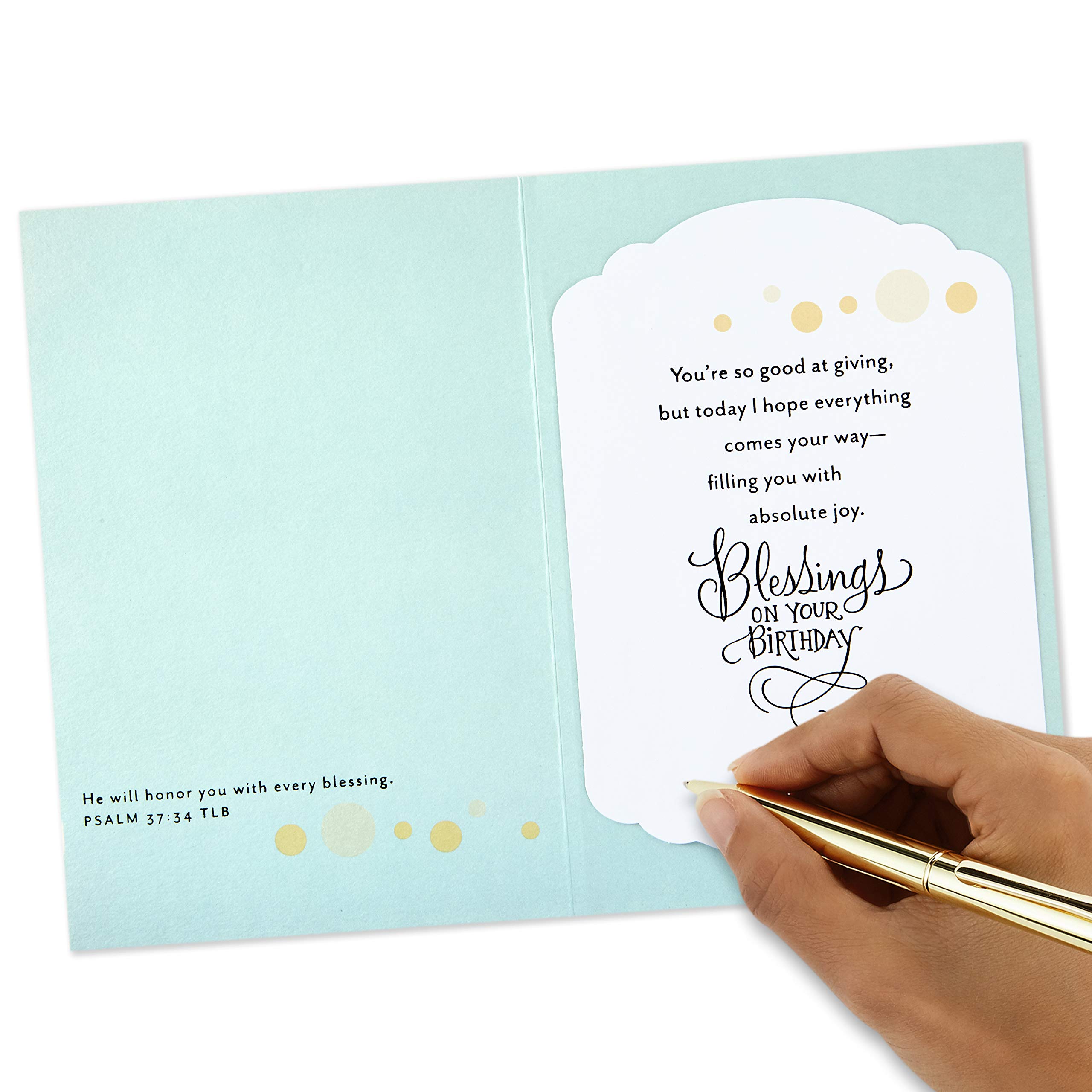 Hallmark DaySpring Religious Birthday Card - Blessings On Your Birthday - Christian Greeting Card for Friends & Family - Perfect for Church Members, Bible Study Groups & Faith-Based Celebrations