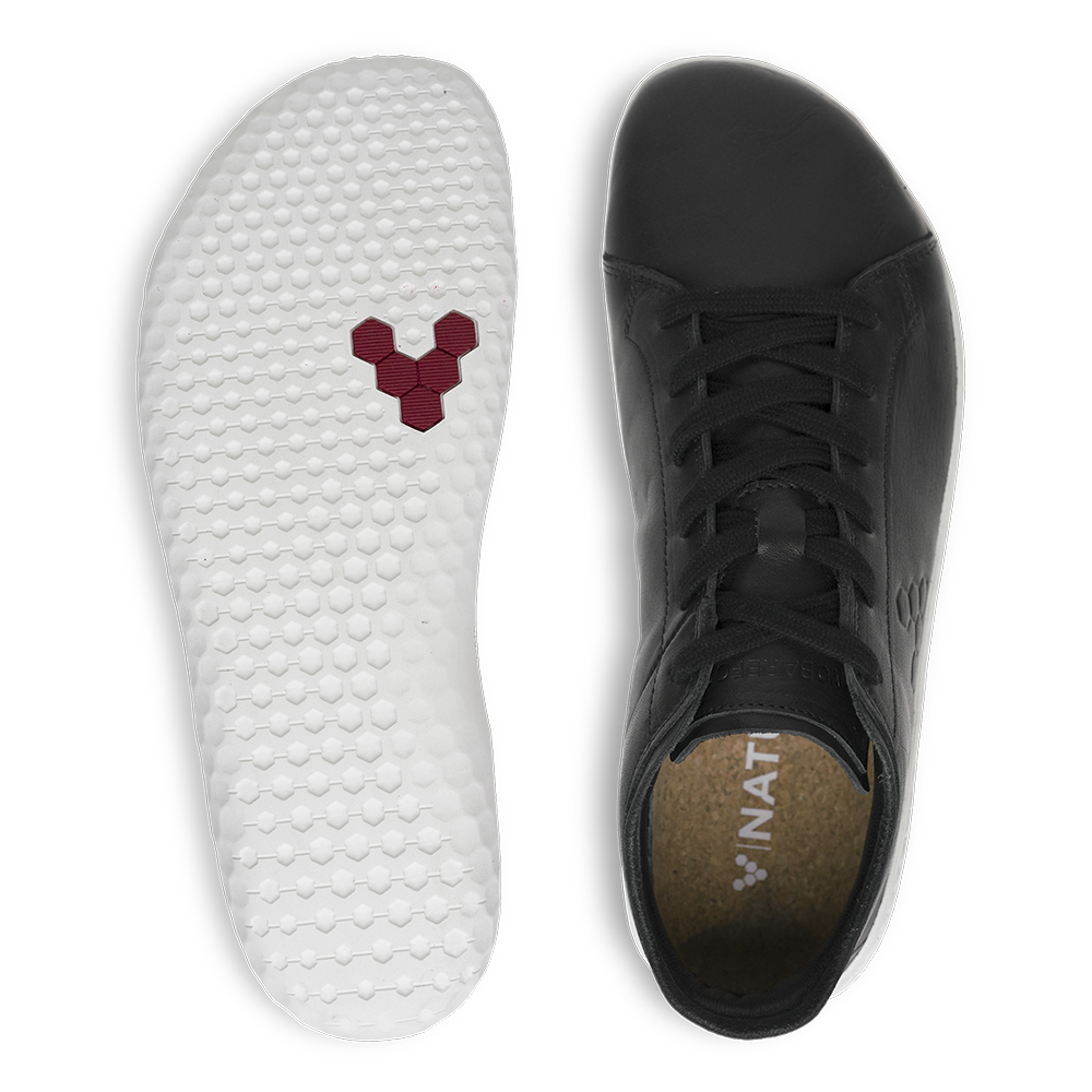 Vivobarefoot Geo Court IV Women's Barefoot Shoes - Obsidian Black | Minimalist Zero Drop Sneakers for Running, Walking & Gym Workouts