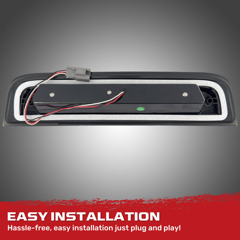 High Power Red LED 3rd Brake Light Kit with CREE XML White LED Cargo Lights for 2014-2018 GMC Sierra & Chevy Silverado 1500 (3rd Gen) - Clear Lens - Enhanced Visibility & Safety for Night Driving & Truck Bed Lighting