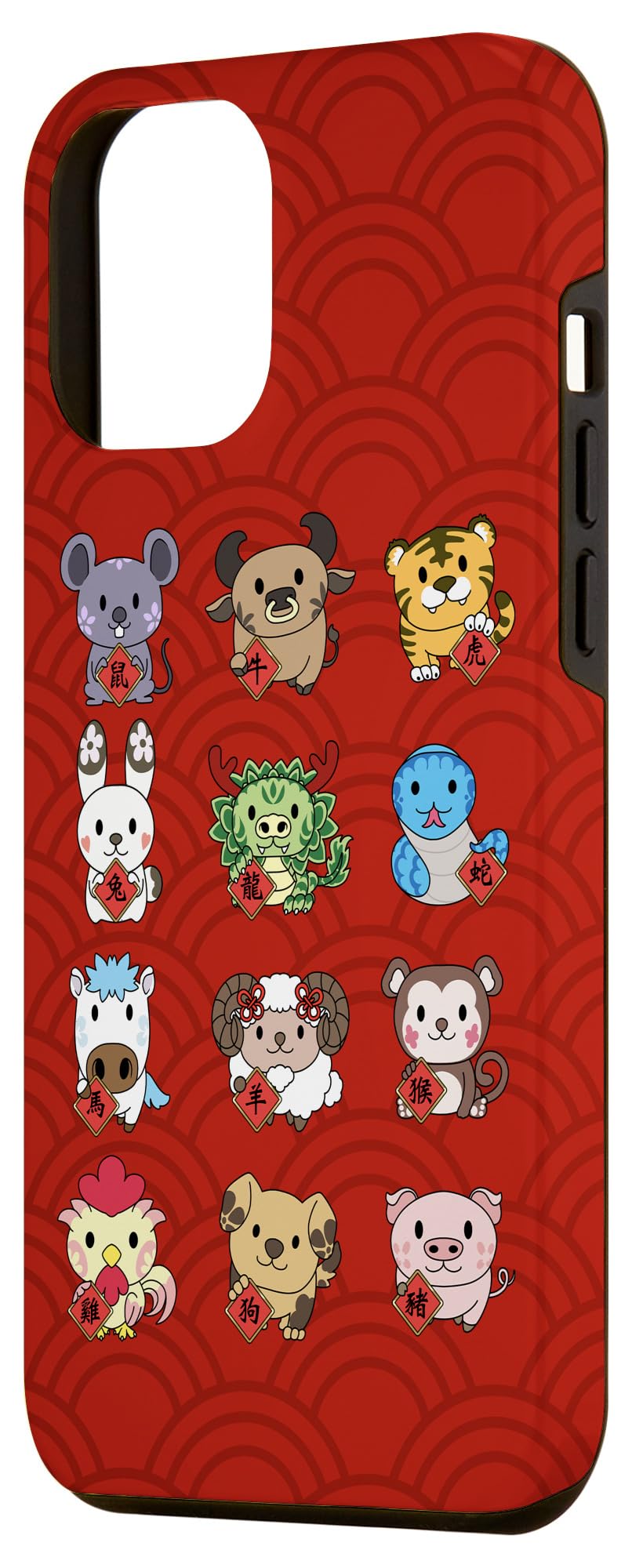 iPhone 12 Pro Max Case - Chinese Zodiac Animal Signs Design for Lunar New Year | Stylish Protective Cover for iPhone 12 Pro Max | Perfect Gift for Chinese New Year Celebrations