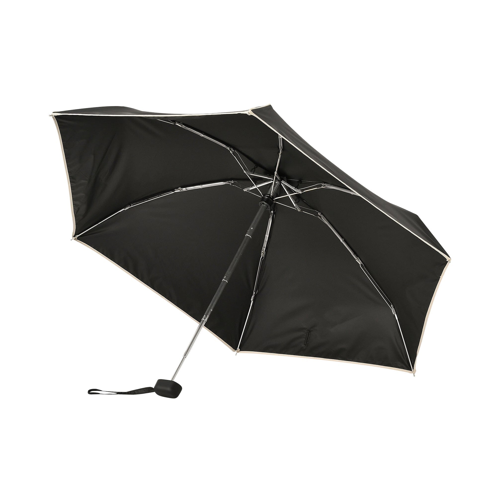 Compact Mini Umbrella 47cm Black - Portable Travel Umbrella for Sun & Rain Protection - Perfect for Outdoor, Travel, and Daily Use