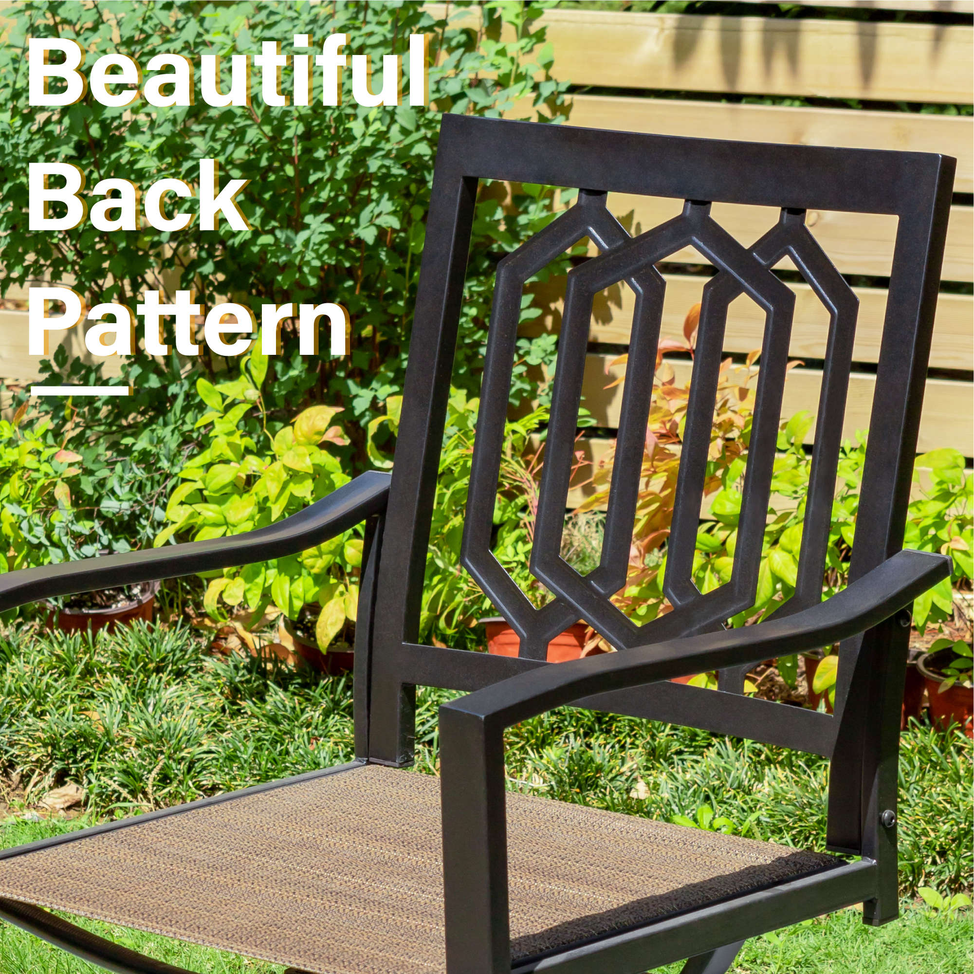 Sophia & William Textilene Patio Dining Chair with Steel Frame - Outdoor Furniture for Garden, Poolside, Deck & Patio Dining