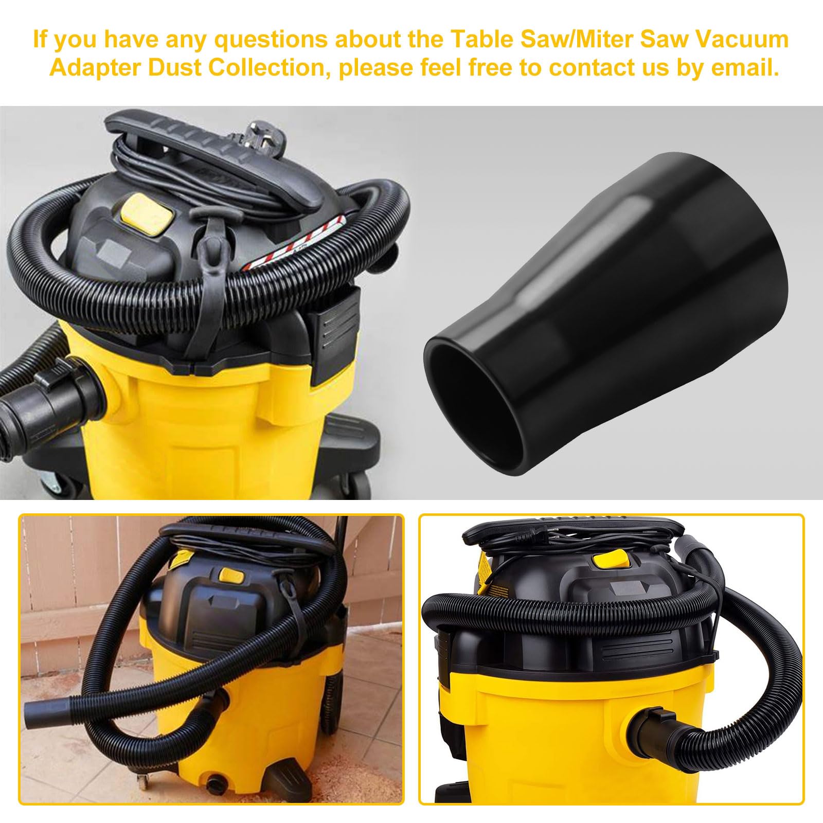 Dewalt DWE7491RS & DWE7491 Table Saw Vacuum Adapter - 2 1/2