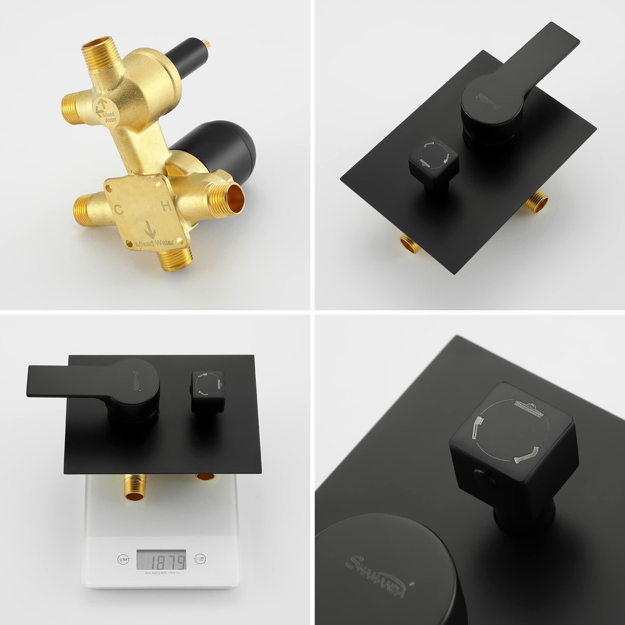 SHAMANDA Matte Black Shower System - 10