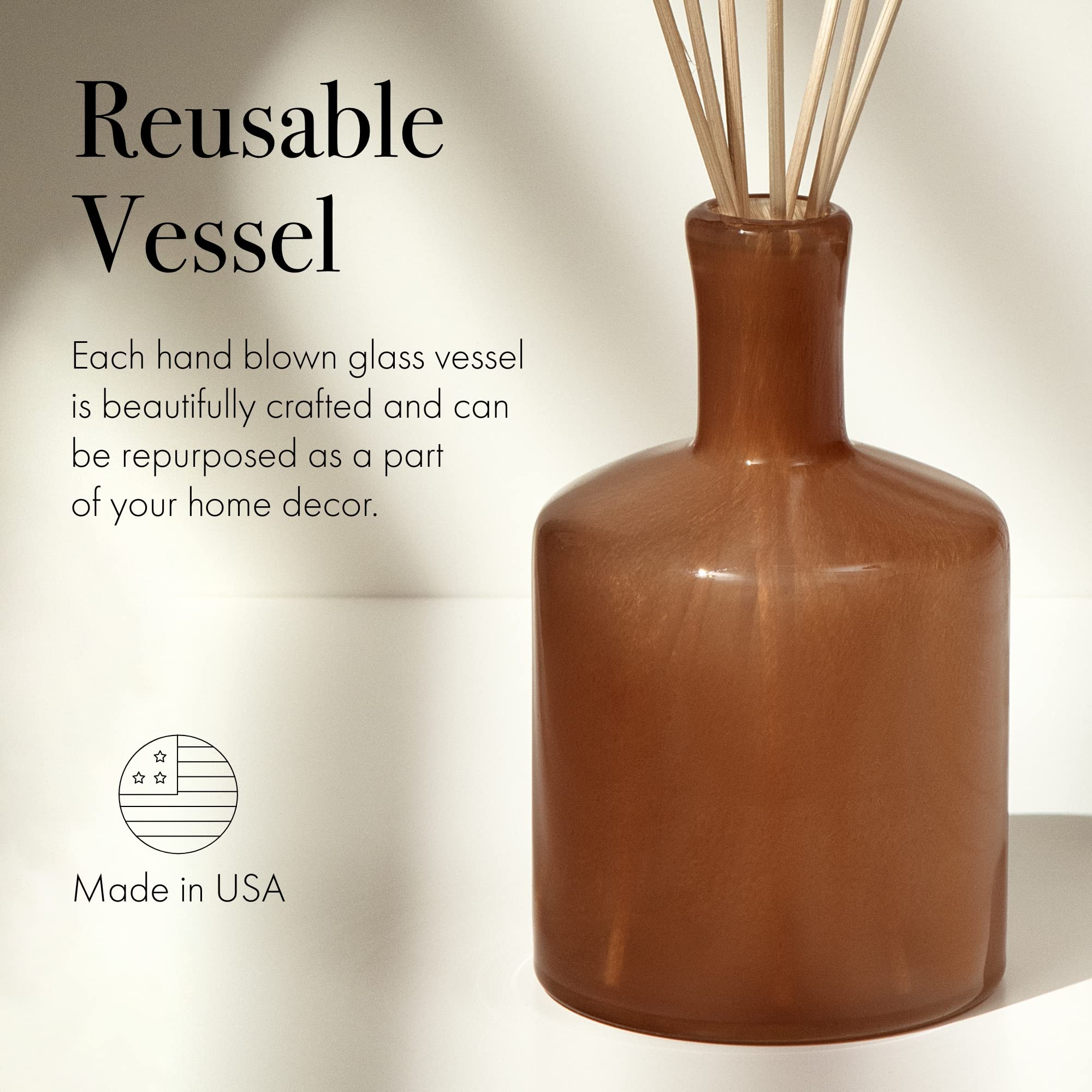 LAFCO New York Signature Reed Diffuser in Retreat Scent - 15 oz Long-Lasting Fragrance (Up to 9 Months) - Handcrafted Glass Vessel with Natural Wood Reeds - Made in USA - Perfect for Home, Office, Spa & Gift Giving