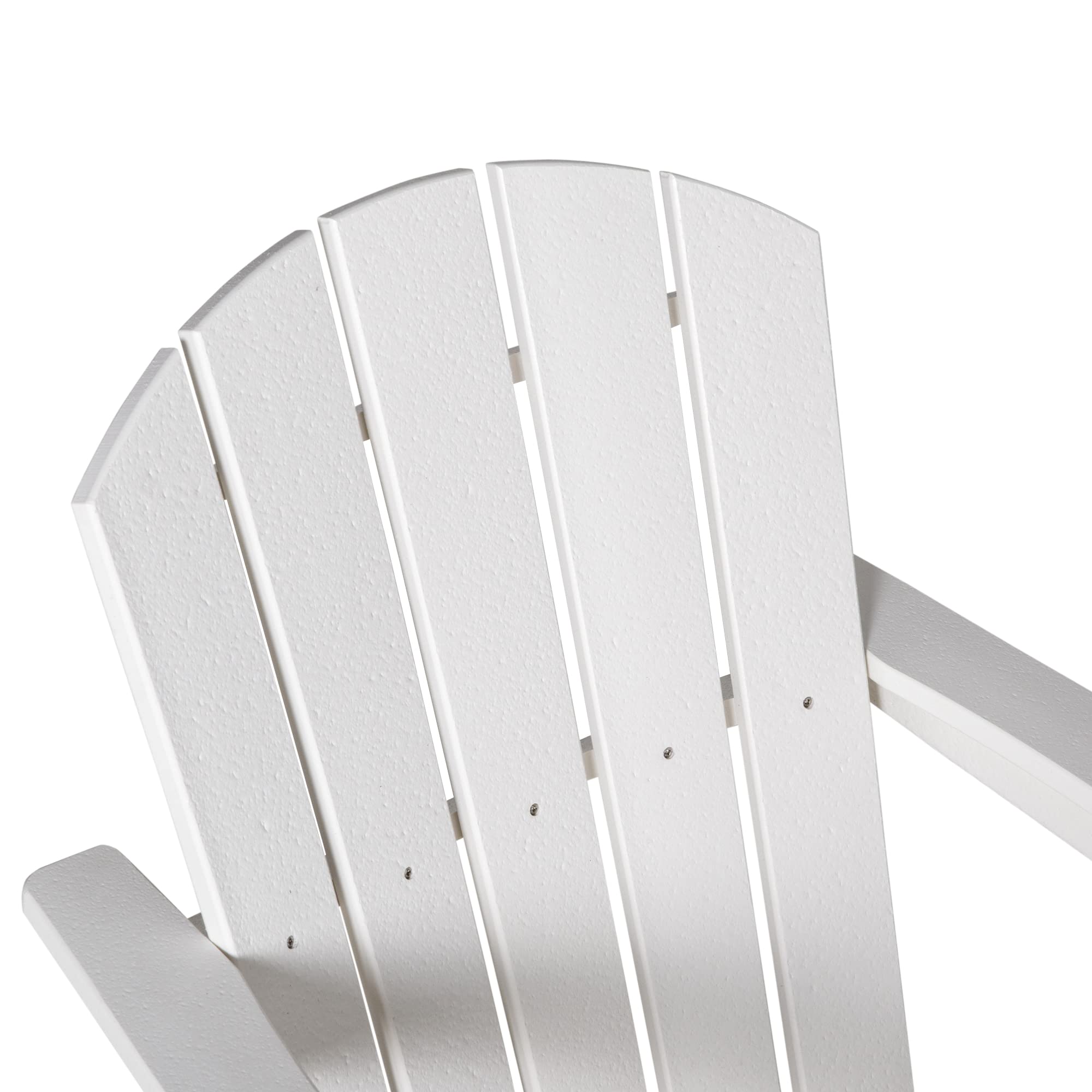 Outsunny White HDPE Adirondack Chair with Cup Holder - All-Weather Patio Lounger for Outdoor, Backyard, Garden, Deck & Lawn - Perfect for Fire Pit Seating, Relaxing & Entertaining Guests