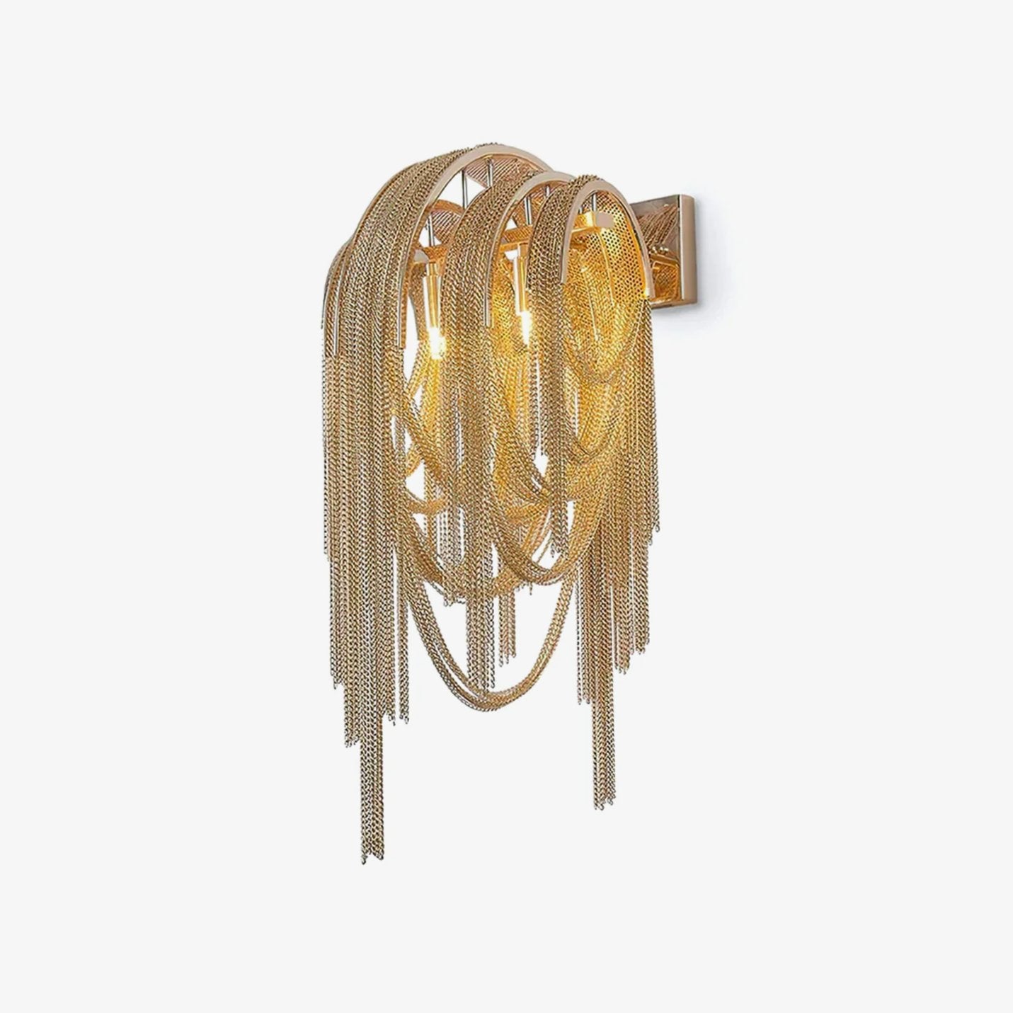 Stylish Chains Tassel Wall Lamp - Vintage Industrial Ceiling Light Fixture for Living Room, Bedroom, or Dining Room Decor