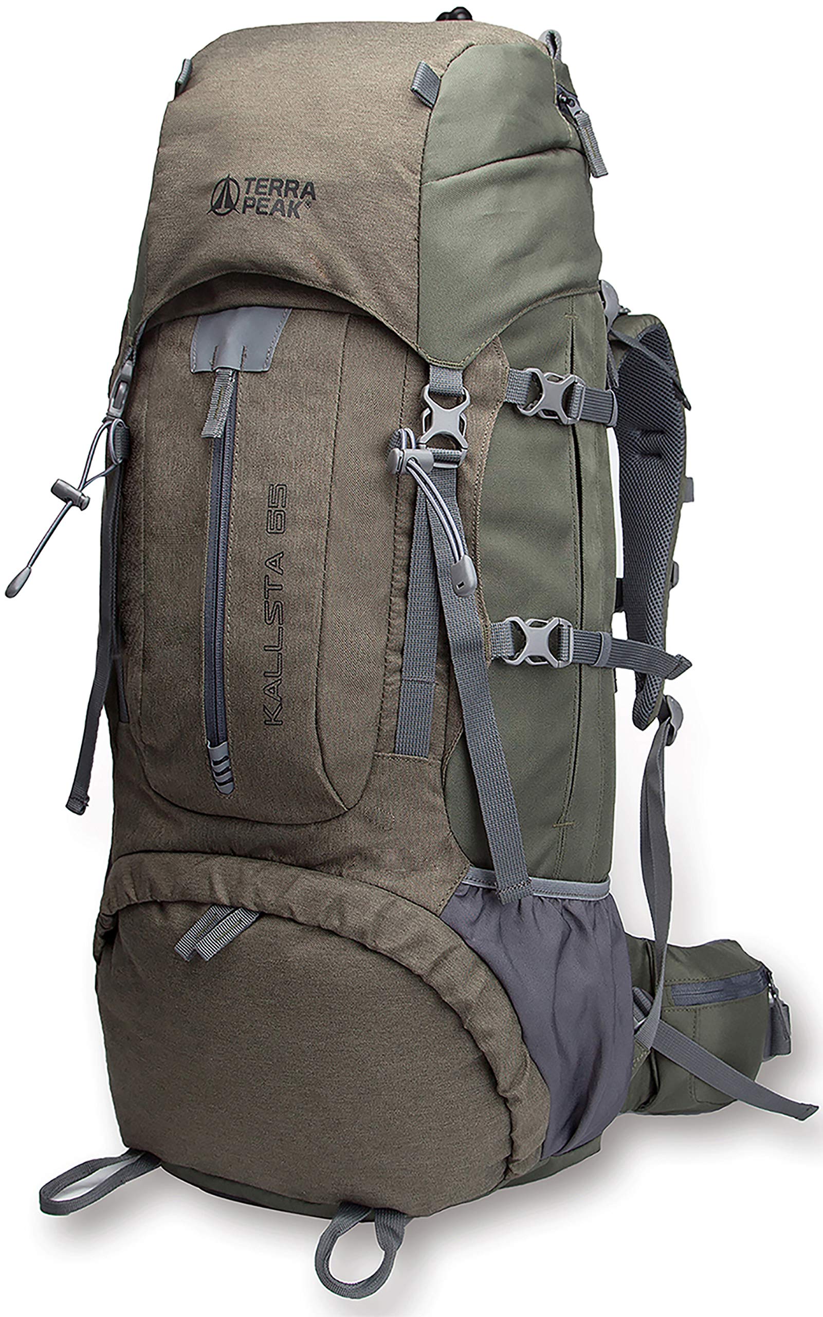 TERRA PEAK Adjustable Hiking Backpack 55L 65L 85L +20L Extension - Lightweight Waterproof Trekking Backpack for Men & Women - Perfect for Camping, Backpacking & Outdoor Adventures