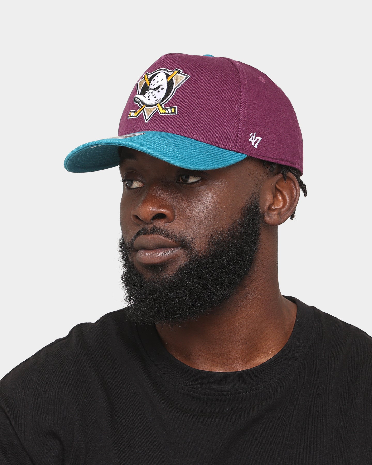 47 Brand Anaheim Ducks 'Ducks' Legend Replica '47 MVP DT Snapback Plum Cap - Official NHL Hockey Hat for Men & Women, Perfect for Games, Fan Gear & Streetwear Fashion