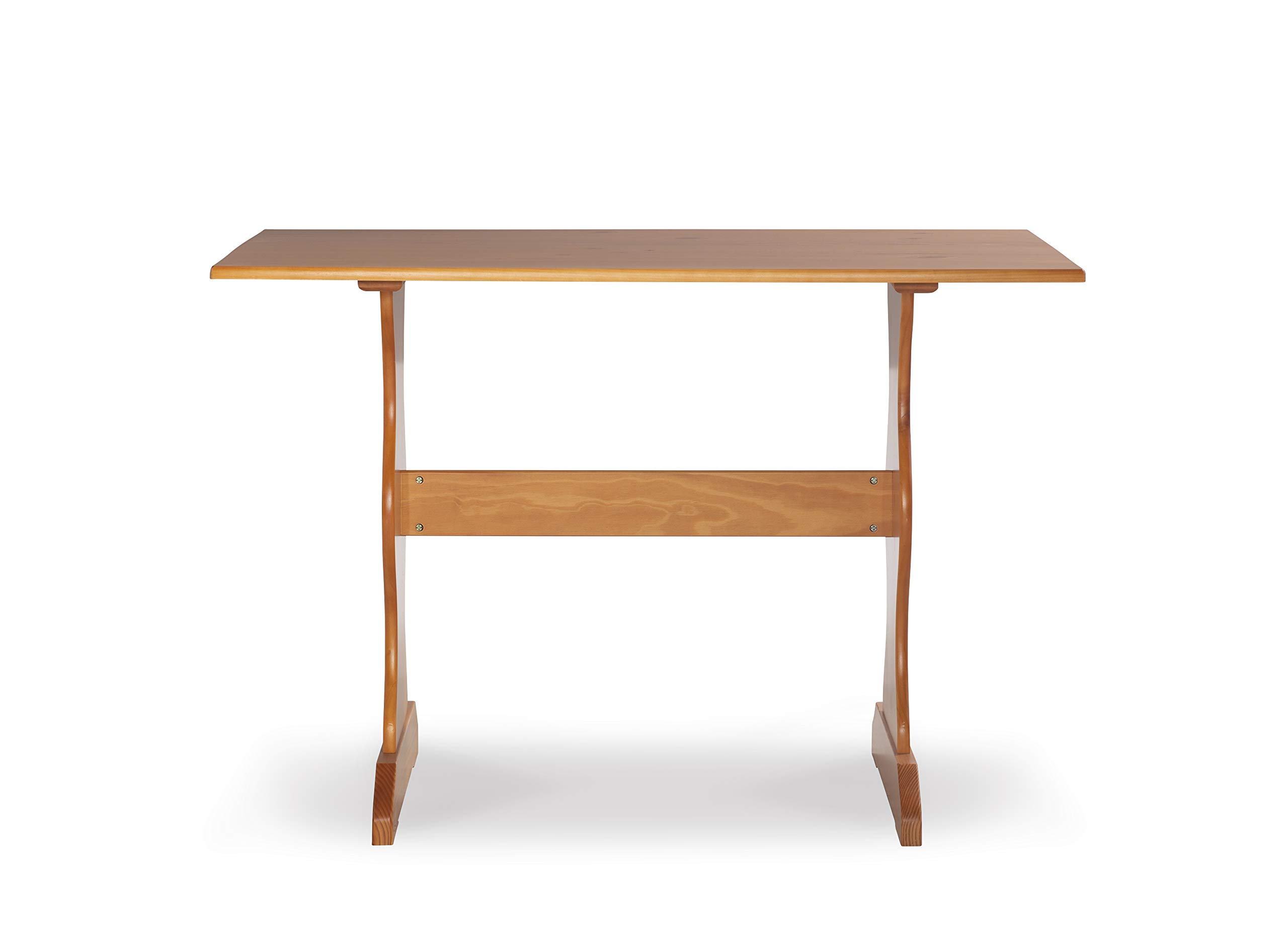 Linon Chelsea Kitchen Nook Corner Unit and Table - Natural Pine Wood Dining Set for Small Spaces | Breakfast Nook, Apartment Kitchen, Cozy Dining Corner