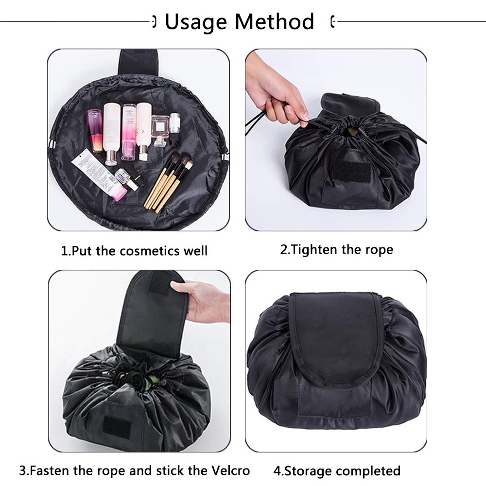 Waterproof Travel Cosmetic Bag - Large Capacity Makeup Organizer for Beauticians, Portable Quick Pack for Gym, Beach & Airplane Travel
