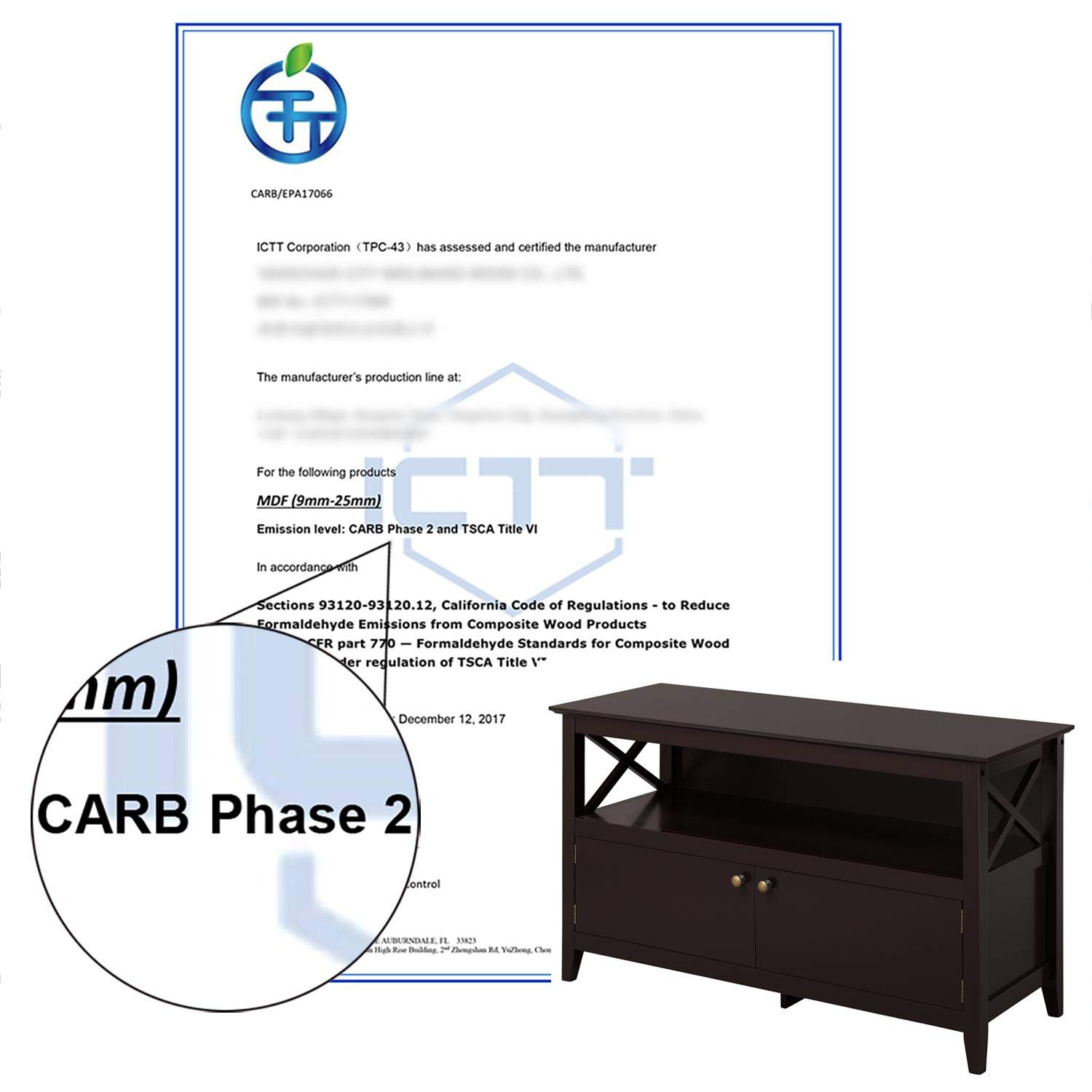 Topeakmart Espresso Wooden TV Stand with 2 Storage Compartments & Shelves - Entertainment Center for Living Room & Bedroom - Perfect for Home Theater Setup & Media Organization