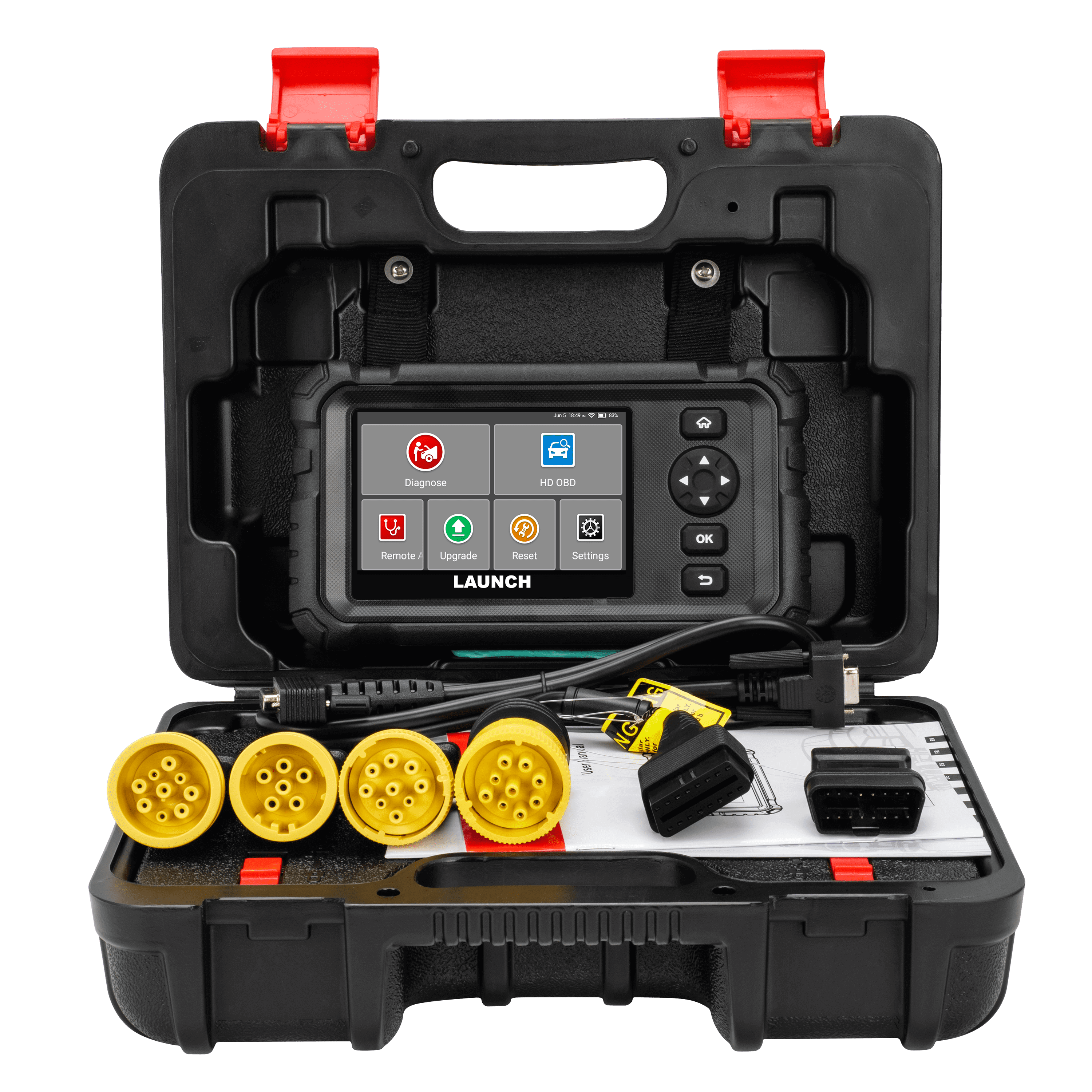 LAUNCH CRP129 HD Elite Heavy Duty Truck Full System Scanner with 7 Resets - Professional OBD2 Diagnostic Tool for Diesel & Gas Engines - Perfect for Mechanics & DIY Auto Repairs