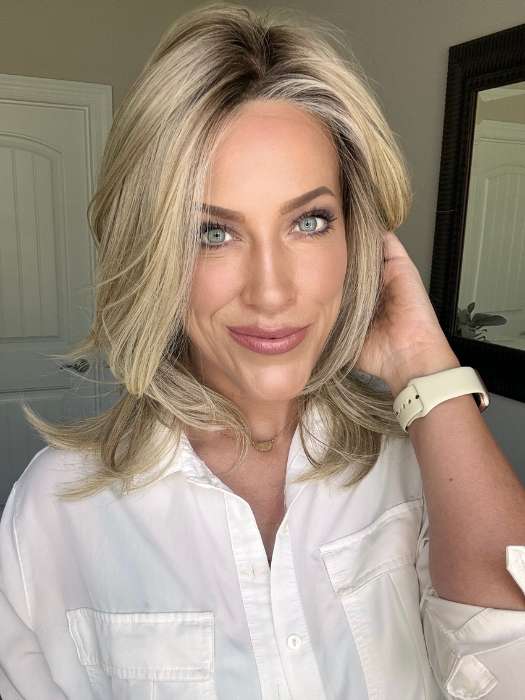 Drew Synthetic Lace Front Wig with Mono Top - Natural Looking Human Hair Wig for Women | Perfect for Cosplay, Daily Wear & Special Occasions