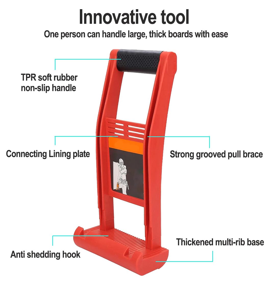 ABS Plastic Drywall Carrier Handle - Lightweight Plywood Lifting Tool for Drywall, Glass Board & Plasterboard - Easy Panel Mover for Construction & DIY Home Improvement Projects