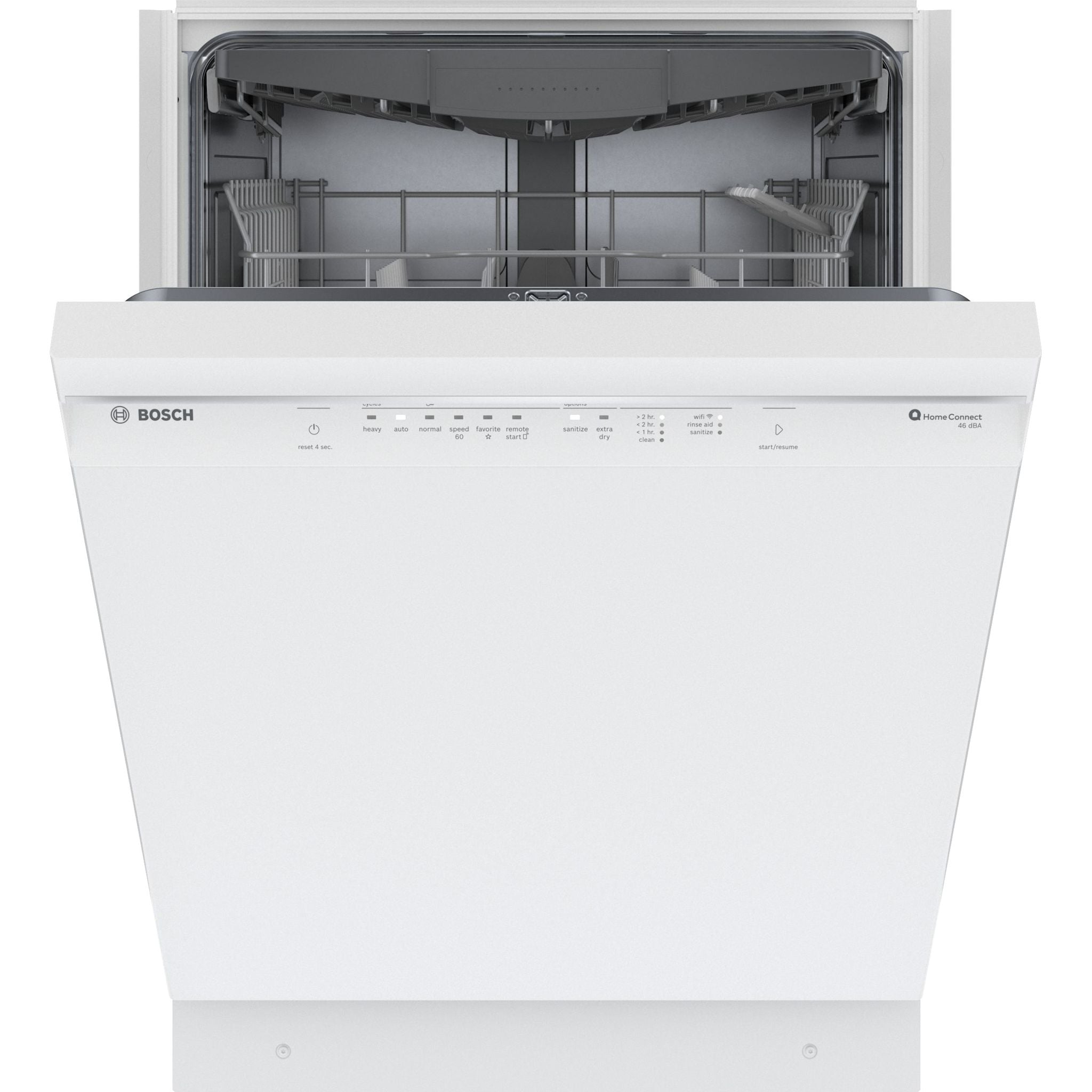 Bosch 500 Series SHE53C82N Built-In Dishwasher - Energy Star Certified, 44 dBA Ultra-Quiet, 16 Place Settings, White - Perfect for Modern Kitchens & Open-Concept Homes