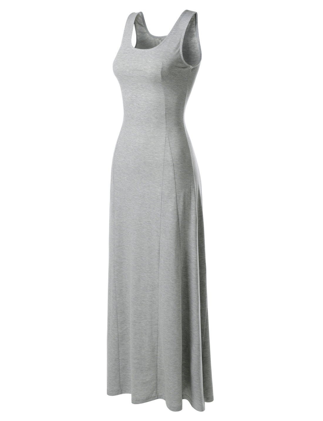 TheLees Women's Fitted Stretchy Sleeveless Maxi Dress - Comfortable Soft One-Piece Summer Dress for Beach, Vacation & Casual Wear
